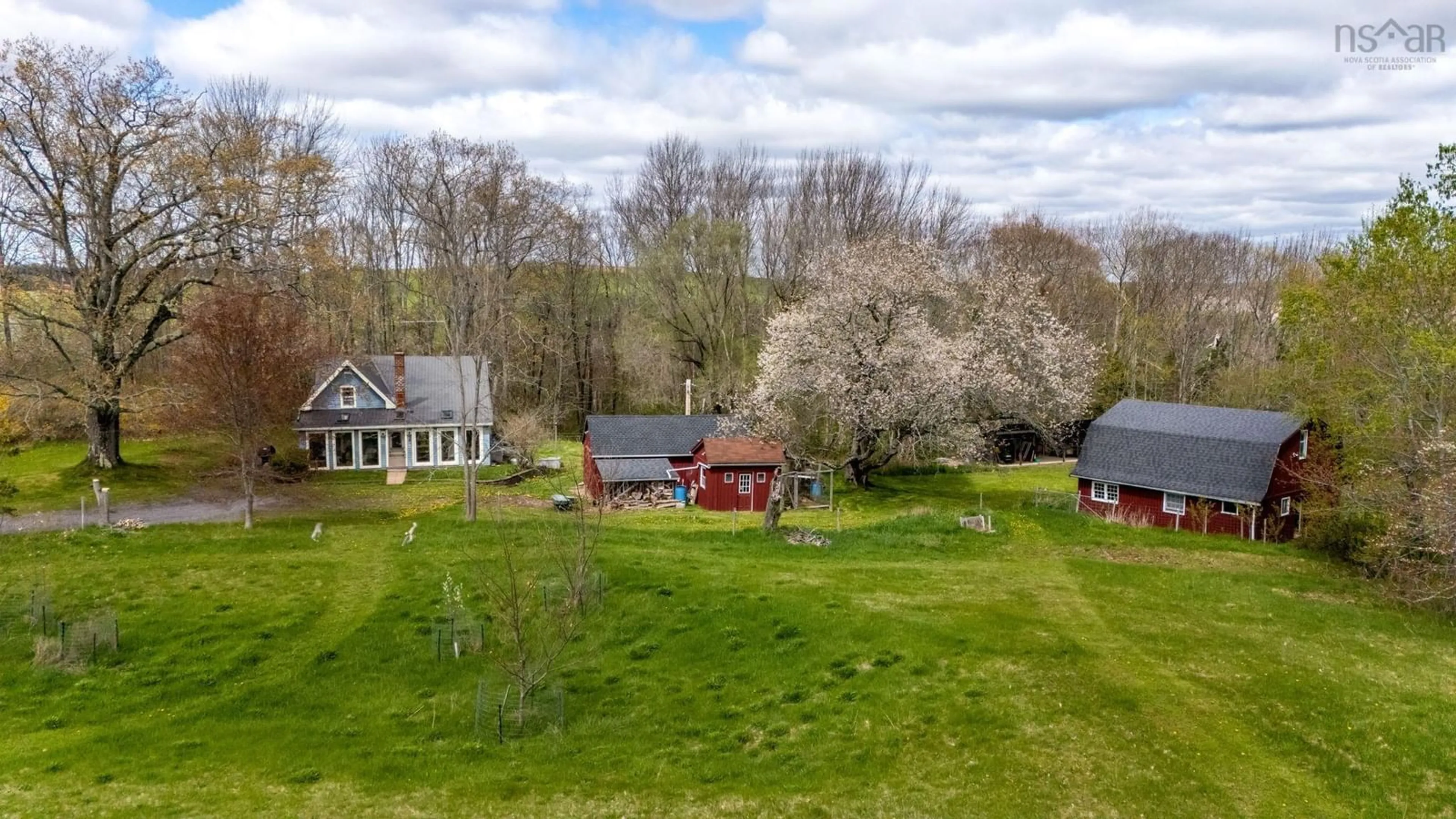 A pic from outside/outdoor area/front of a property/back of a property/a pic from drone, water/lake/river/ocean view for 1177 Highway 1, Mount Denson Nova Scotia B0P 1L0