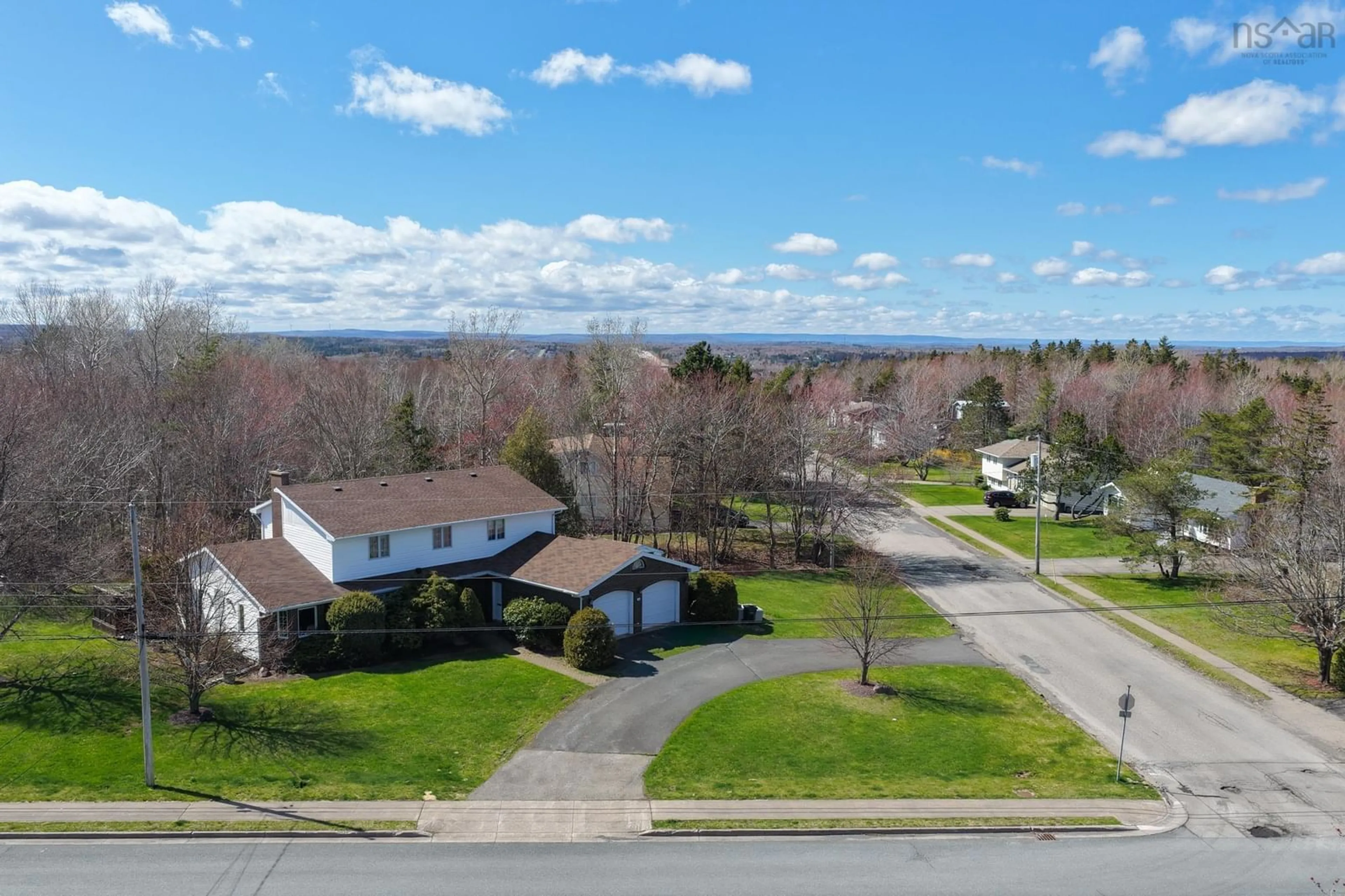 A pic from outside/outdoor area/front of a property/back of a property/a pic from drone, unknown for 206 Fatima Dr, Sydney River Nova Scotia B1S 1L8