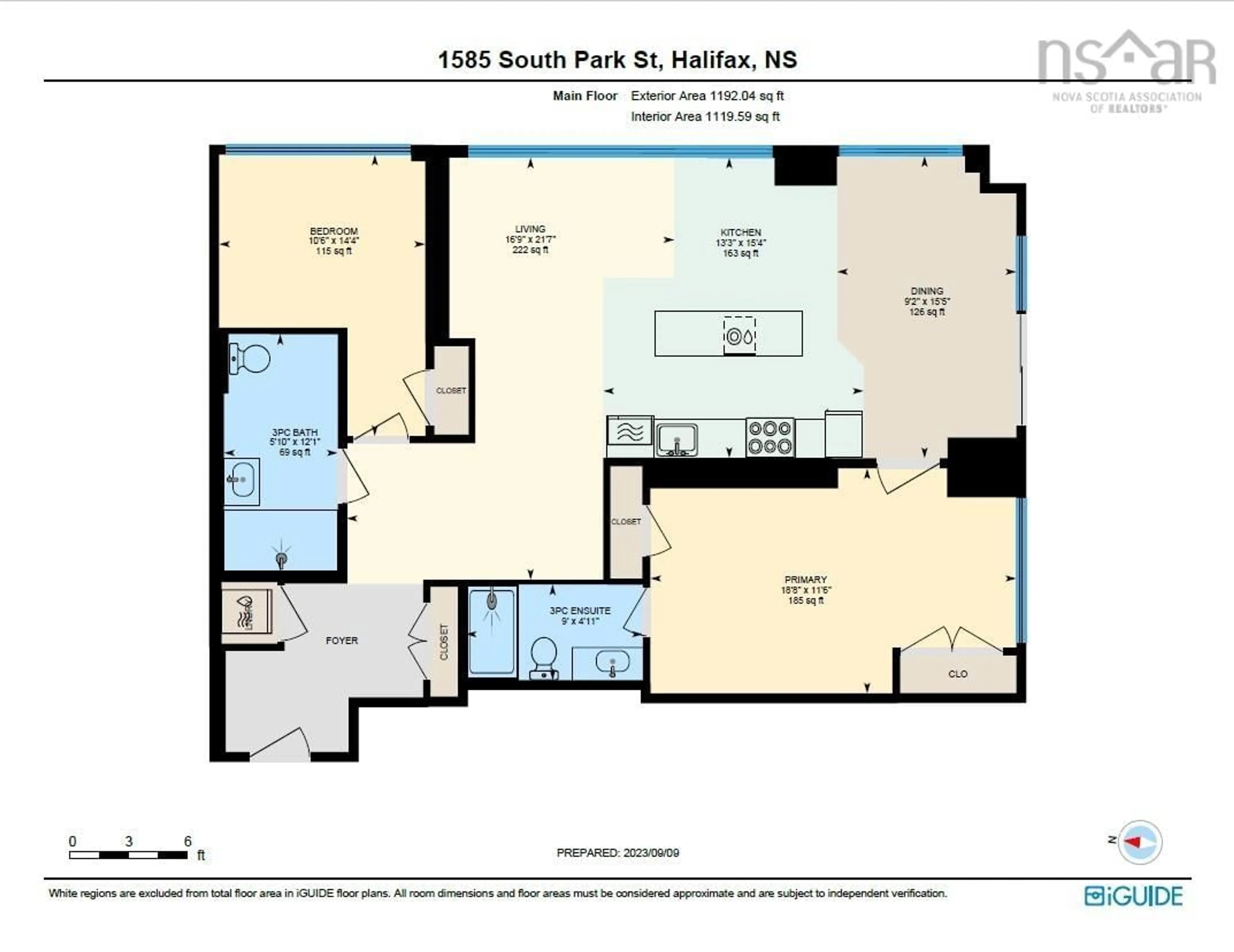 Floor plan for 1585 South Park St #516, Halifax Nova Scotia B3J 0H8