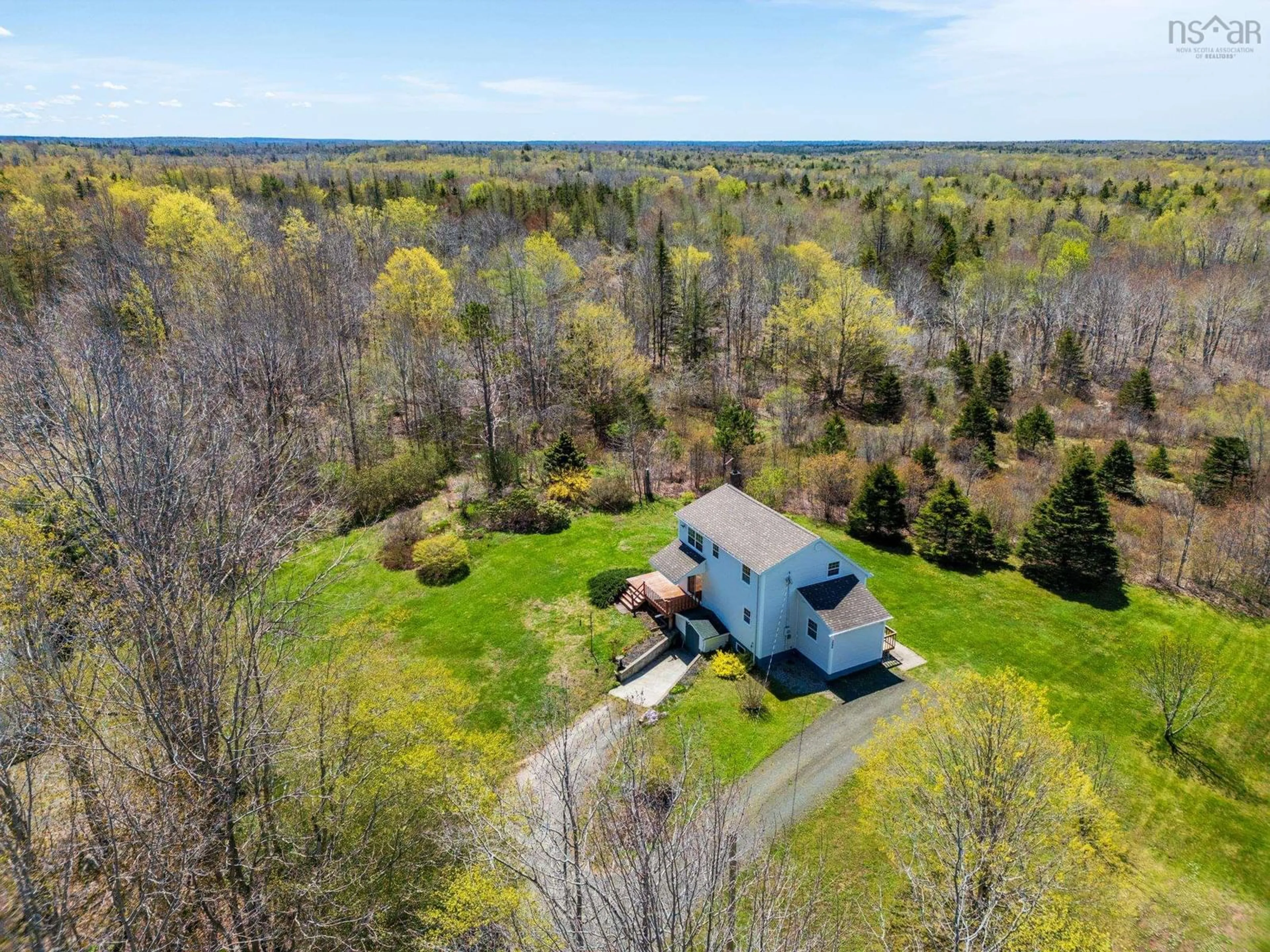 A pic from outside/outdoor area/front of a property/back of a property/a pic from drone, water/lake/river/ocean view for 2096 North Range Crossroad, South Range Nova Scotia B0W 1H0