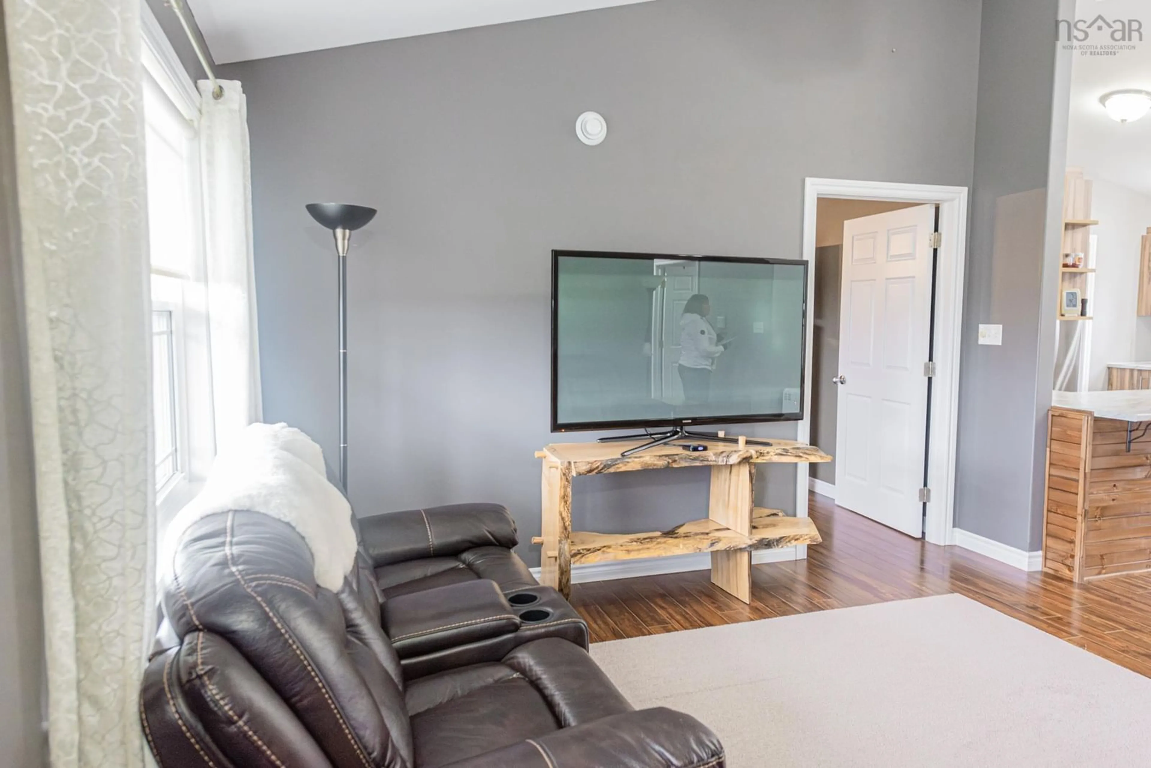 Living room with furniture, wood/laminate floor for 122 Anderson Mountain Rd, Anderson Mountain Nova Scotia B2H 5C4