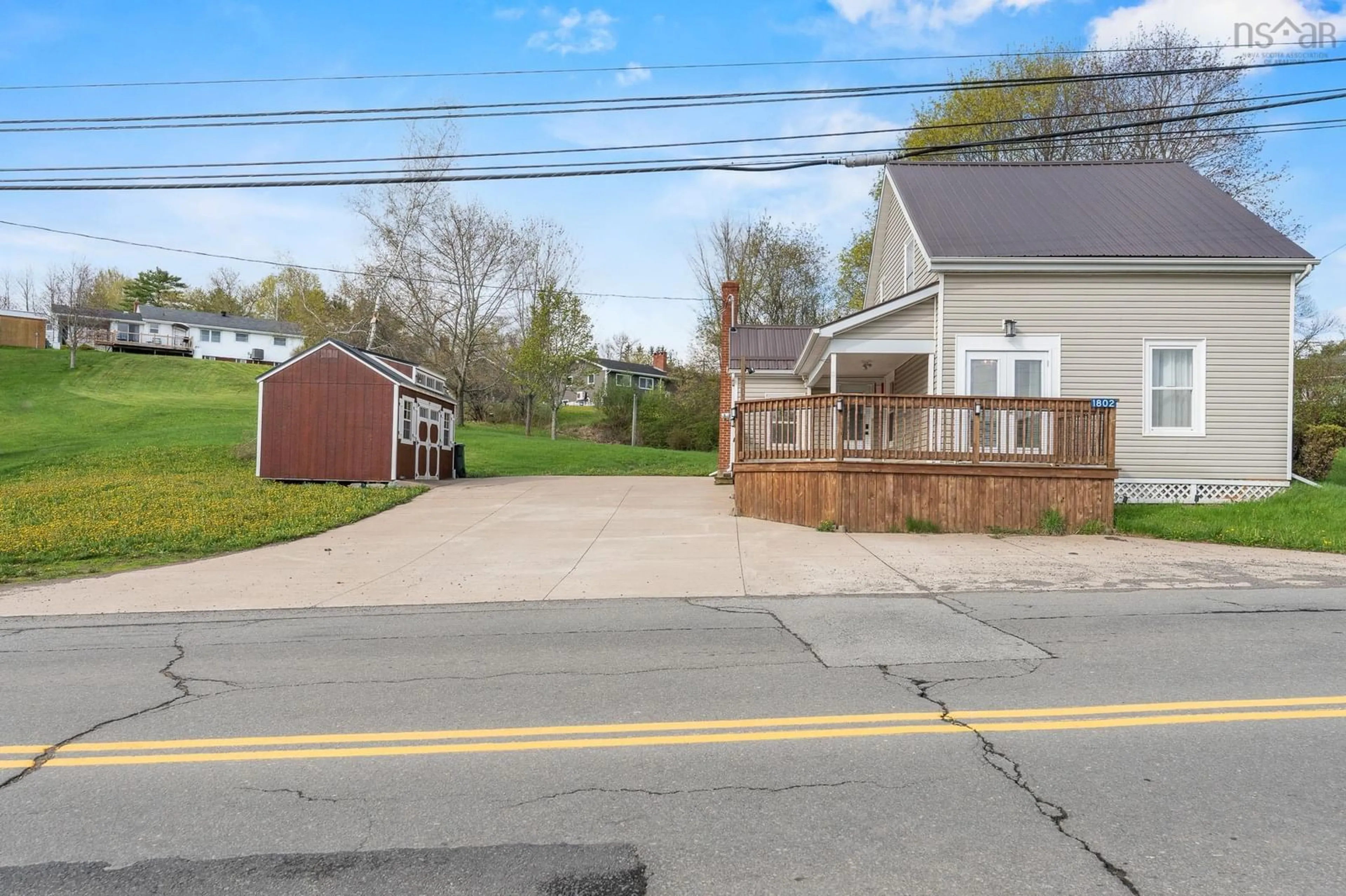 A pic from outside/outdoor area/front of a property/back of a property/a pic from drone, street for 1802 King Street, Windsor Nova Scotia B0N 2T0