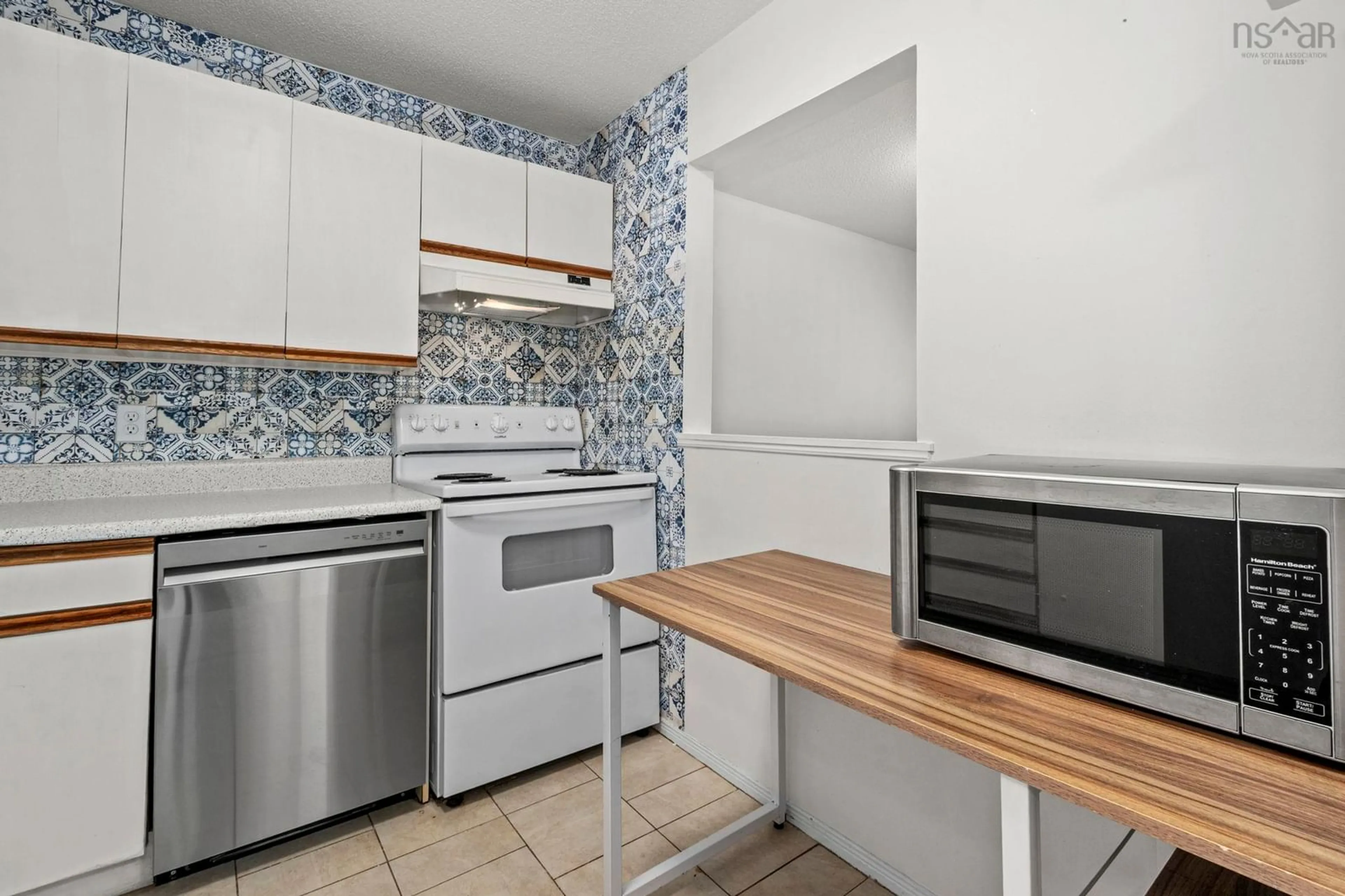 Standard kitchen, ceramic/tile floor for 3600 John Par Dr #210, Halifax Nova Scotia B3K 5V3