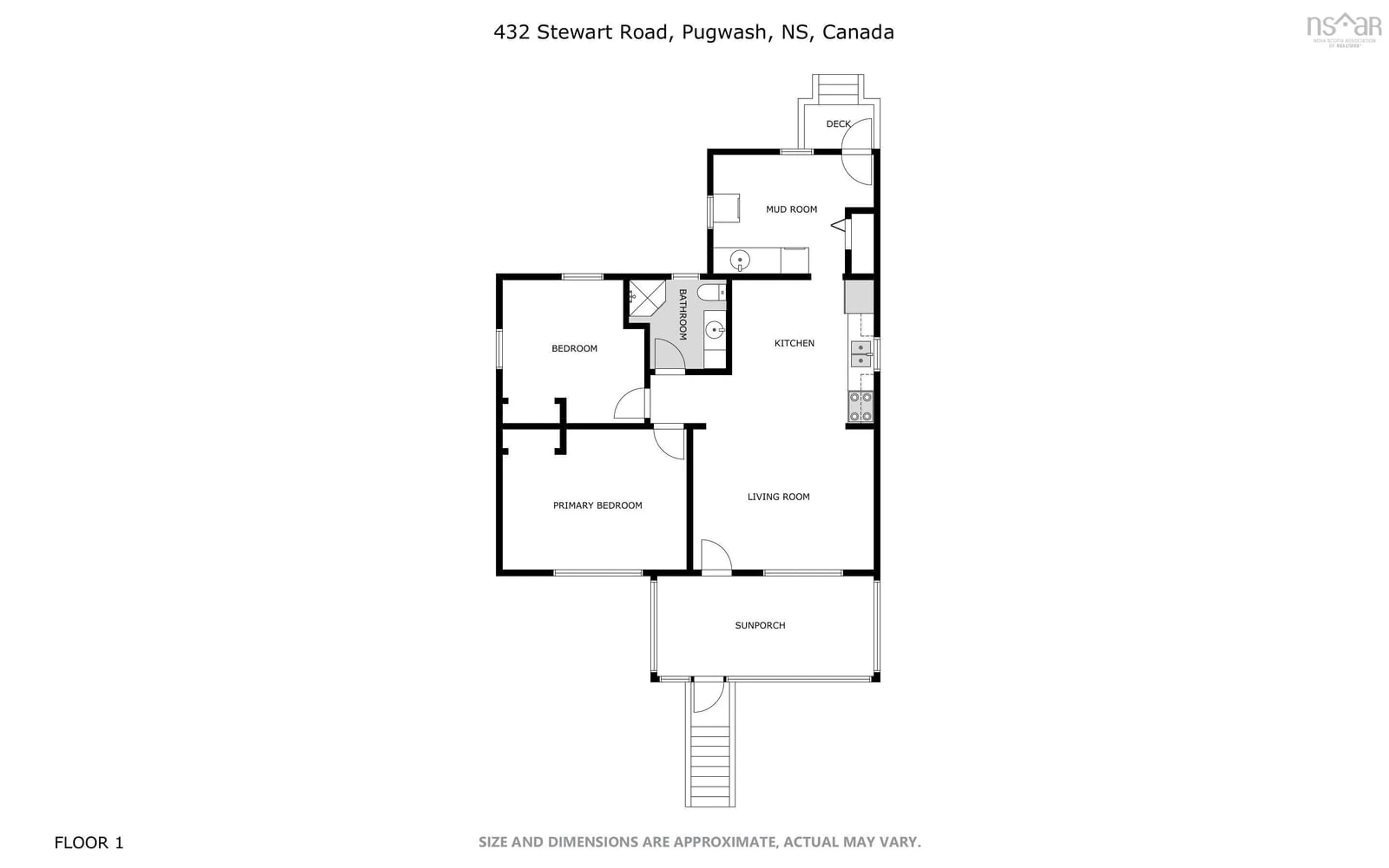 Floor plan for 432 Stewart Rd, Pugwash River Nova Scotia B0K 1L0