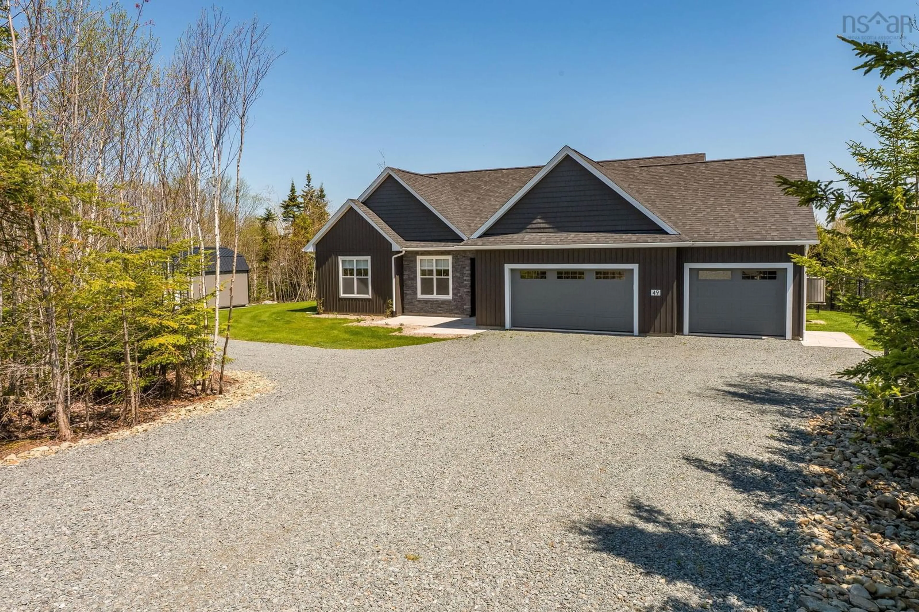 A pic from outside/outdoor area/front of a property/back of a property/a pic from drone, unknown for 49 Dewberry Dr, Porters Lake Nova Scotia B3E 0C7