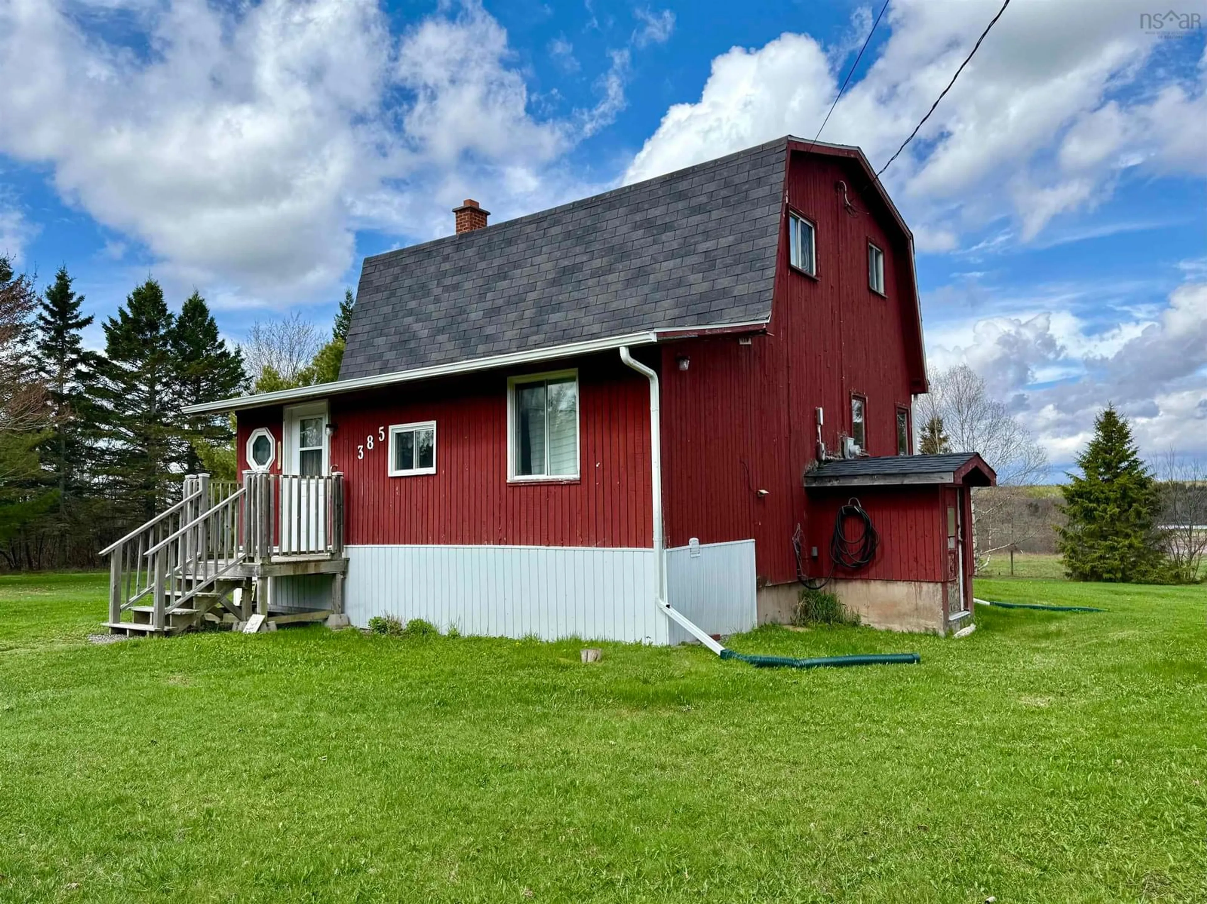 A pic from outside/outdoor area/front of a property/back of a property/a pic from drone, building for 385 Lower Maccan Rd, Lower Maccan Nova Scotia B0L 1B0