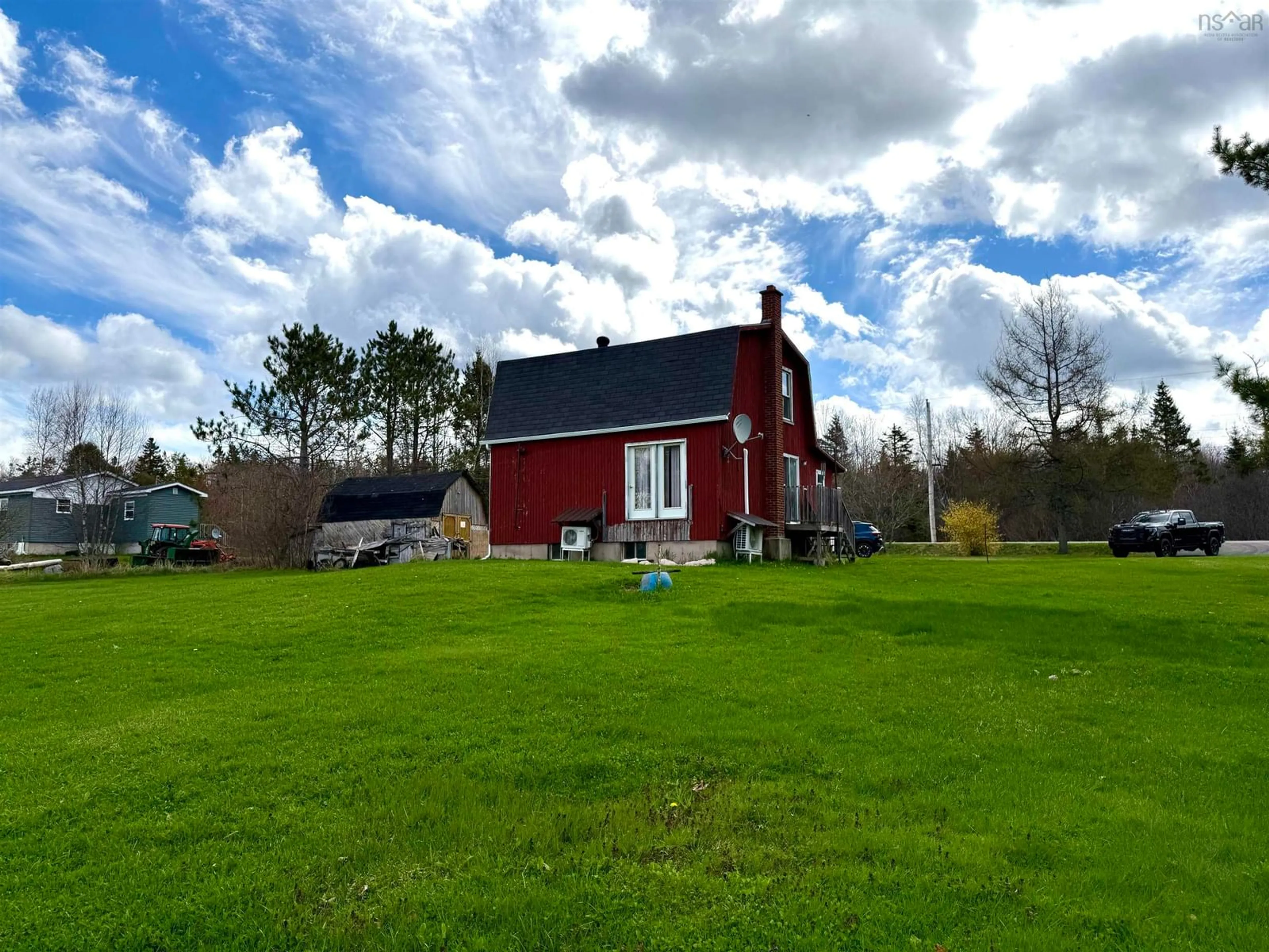 A pic from outside/outdoor area/front of a property/back of a property/a pic from drone, building for 385 Lower Maccan Rd, Lower Maccan Nova Scotia B0L 1B0
