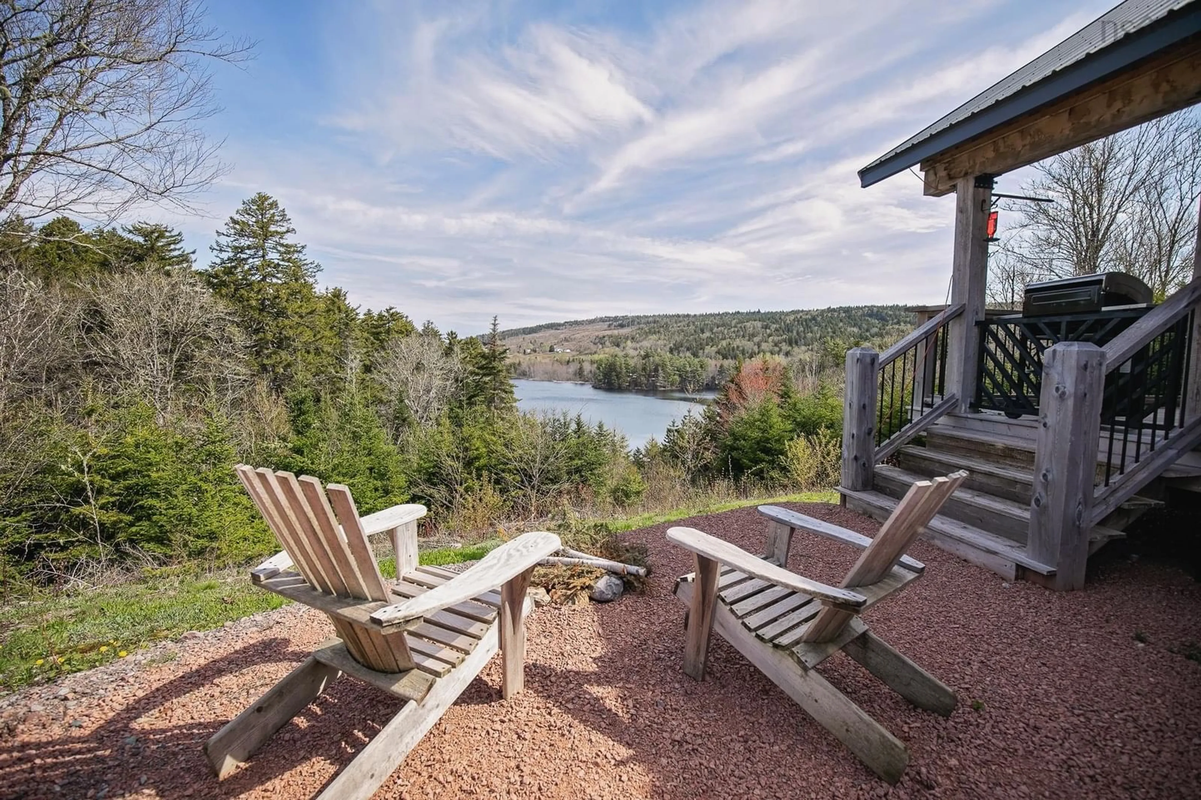Patio, water/lake/river/ocean view for 49 Lakelands Rd, Parrsboro Nova Scotia B0M 1S0