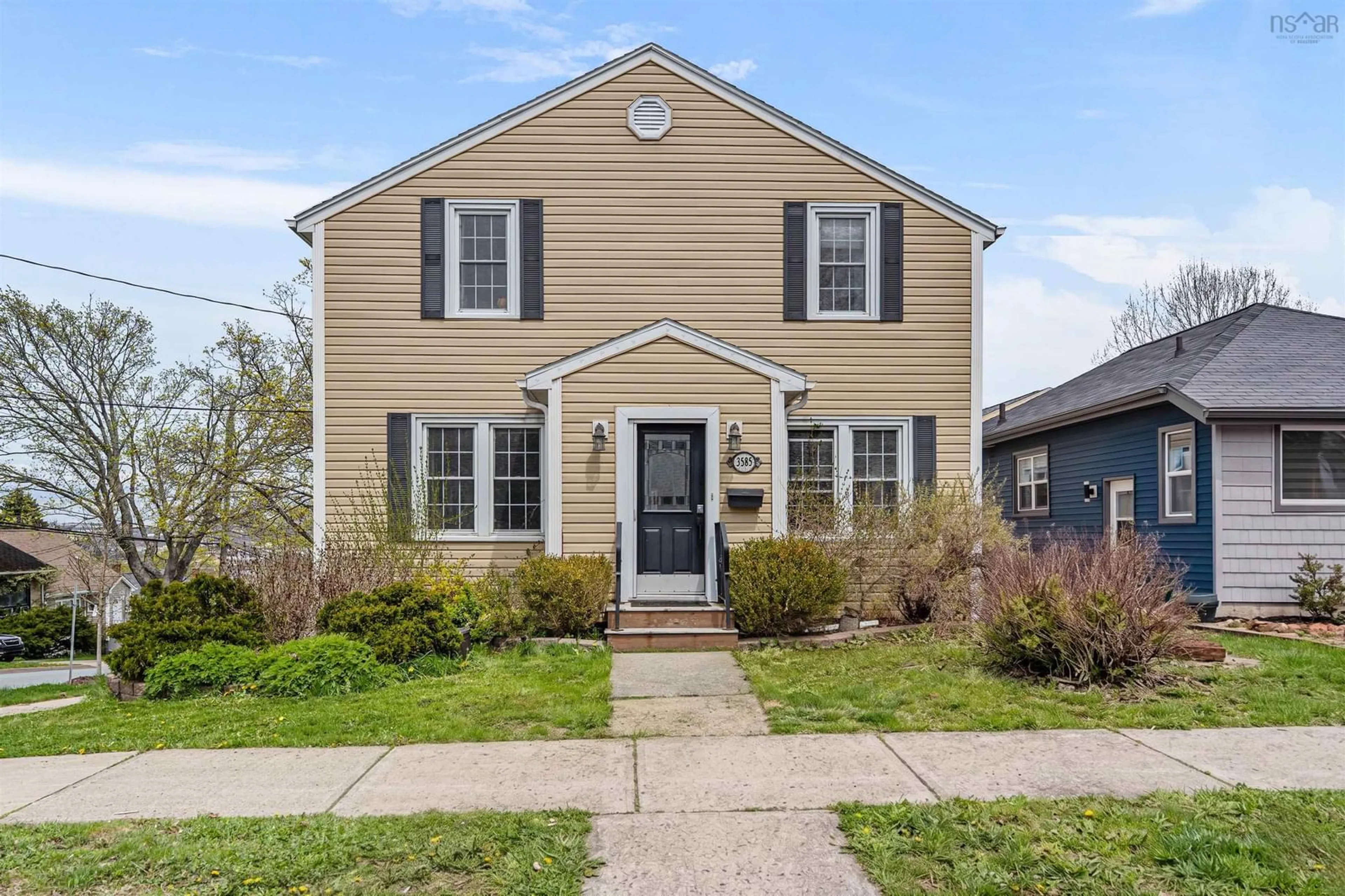 Home with vinyl exterior material, street for 3585 Acadia St, Halifax Nova Scotia B3K 3P5