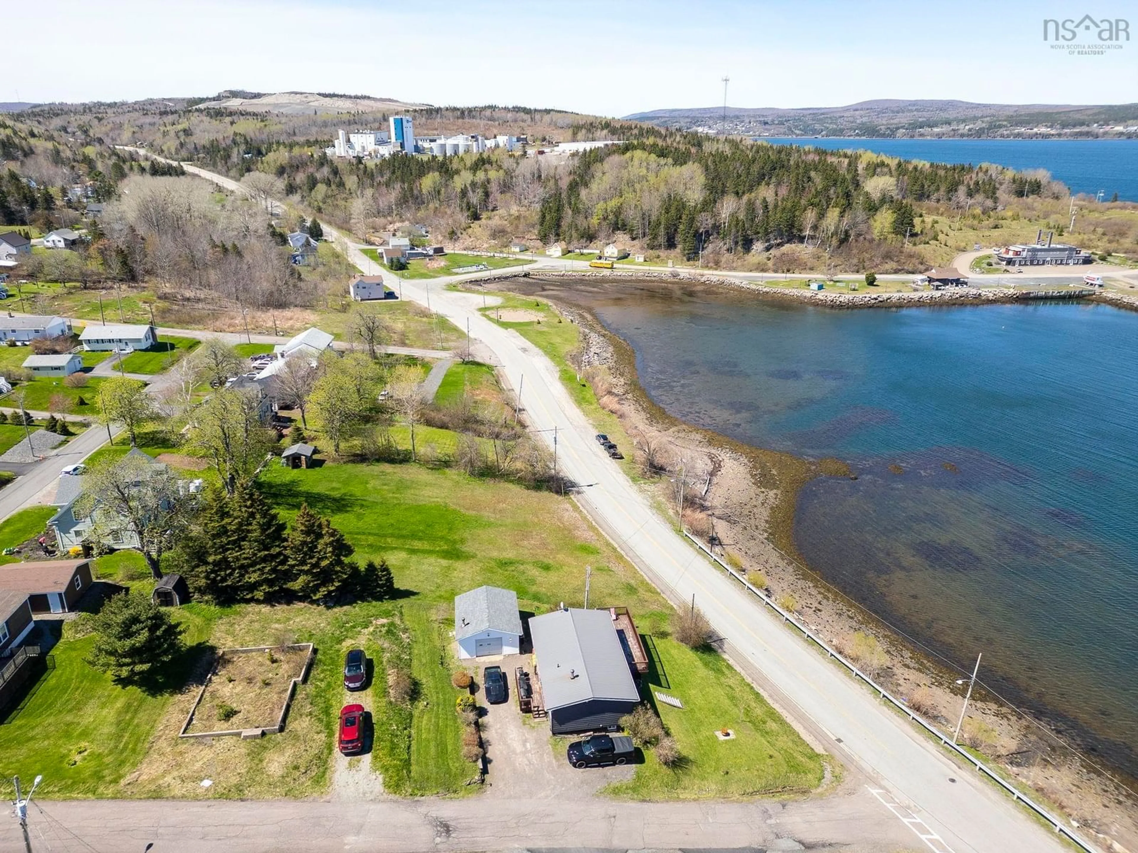 A pic from outside/outdoor area/front of a property/back of a property/a pic from drone, water/lake/river/ocean view for 7 Dale Ave, Mulgrave Nova Scotia B0E 2G0