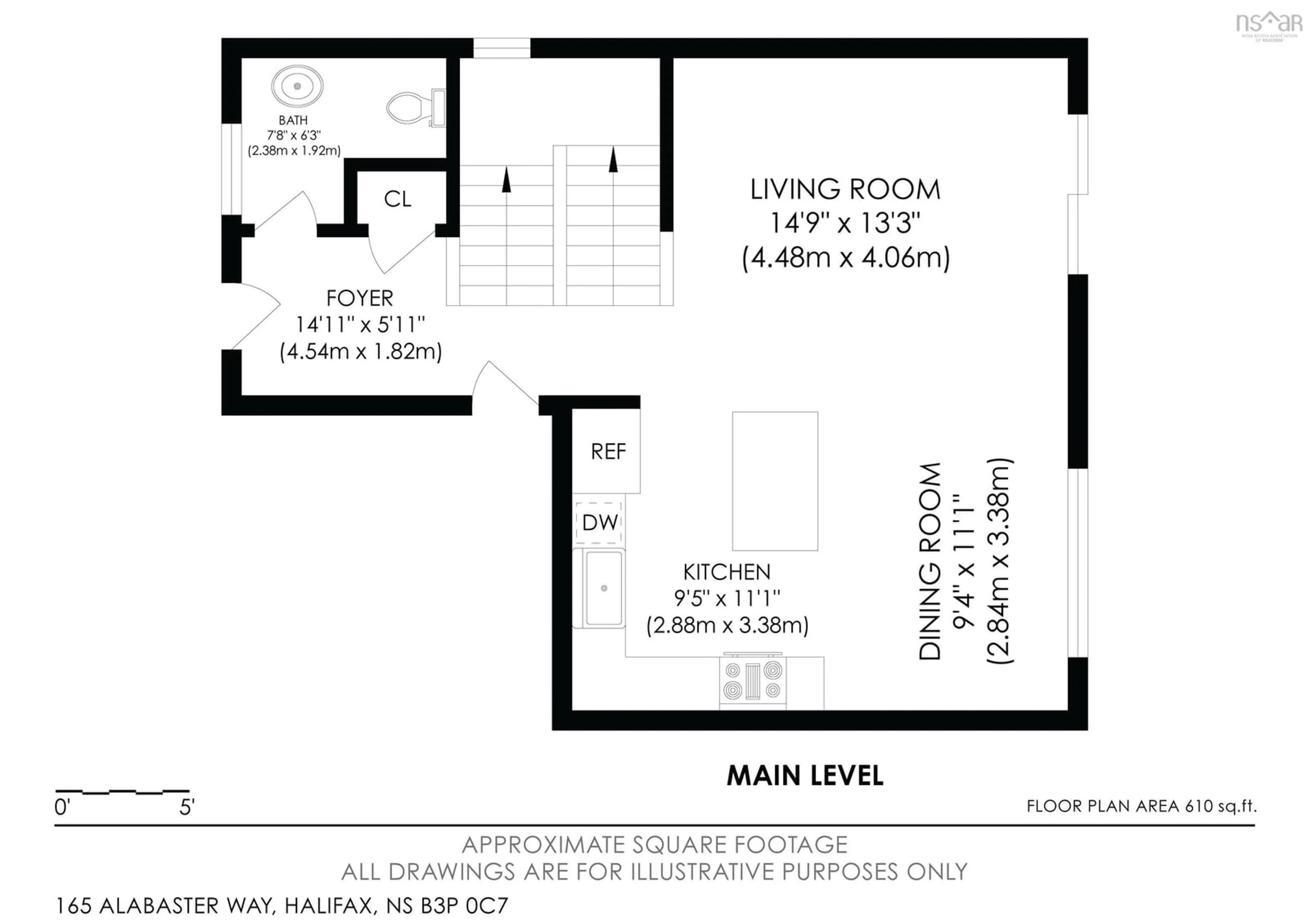 Floor plan for 165 Alabaster Way, Halifax Nova Scotia B3P 0E9