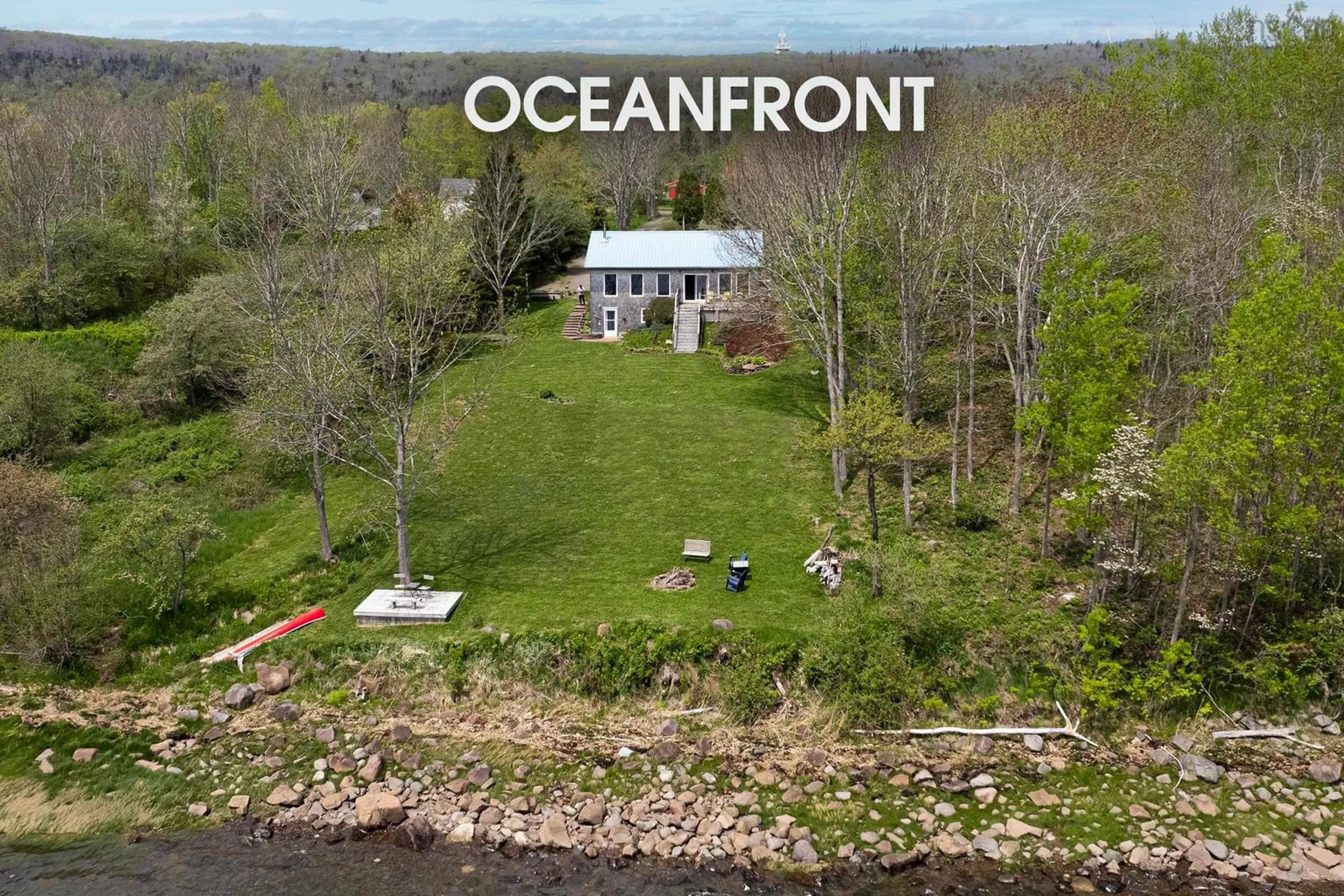 A pic from outside/outdoor area/front of a property/back of a property/a pic from drone, water/lake/river/ocean view for 2888 Granville Rd, Karsdale Nova Scotia B0S 1A0