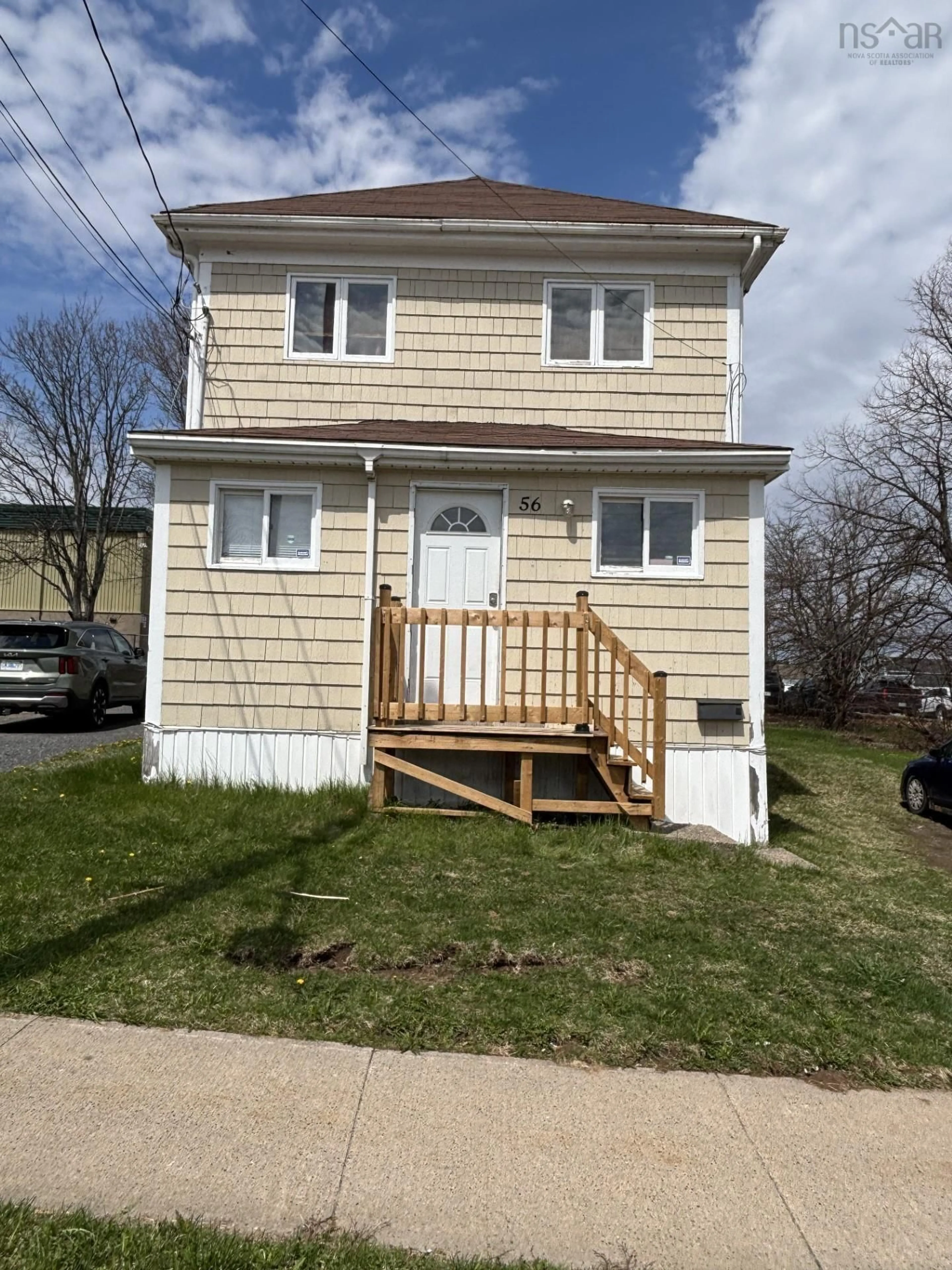 Home with vinyl exterior material, street for 56 King St, Sydney Mines Nova Scotia B1V 1L8
