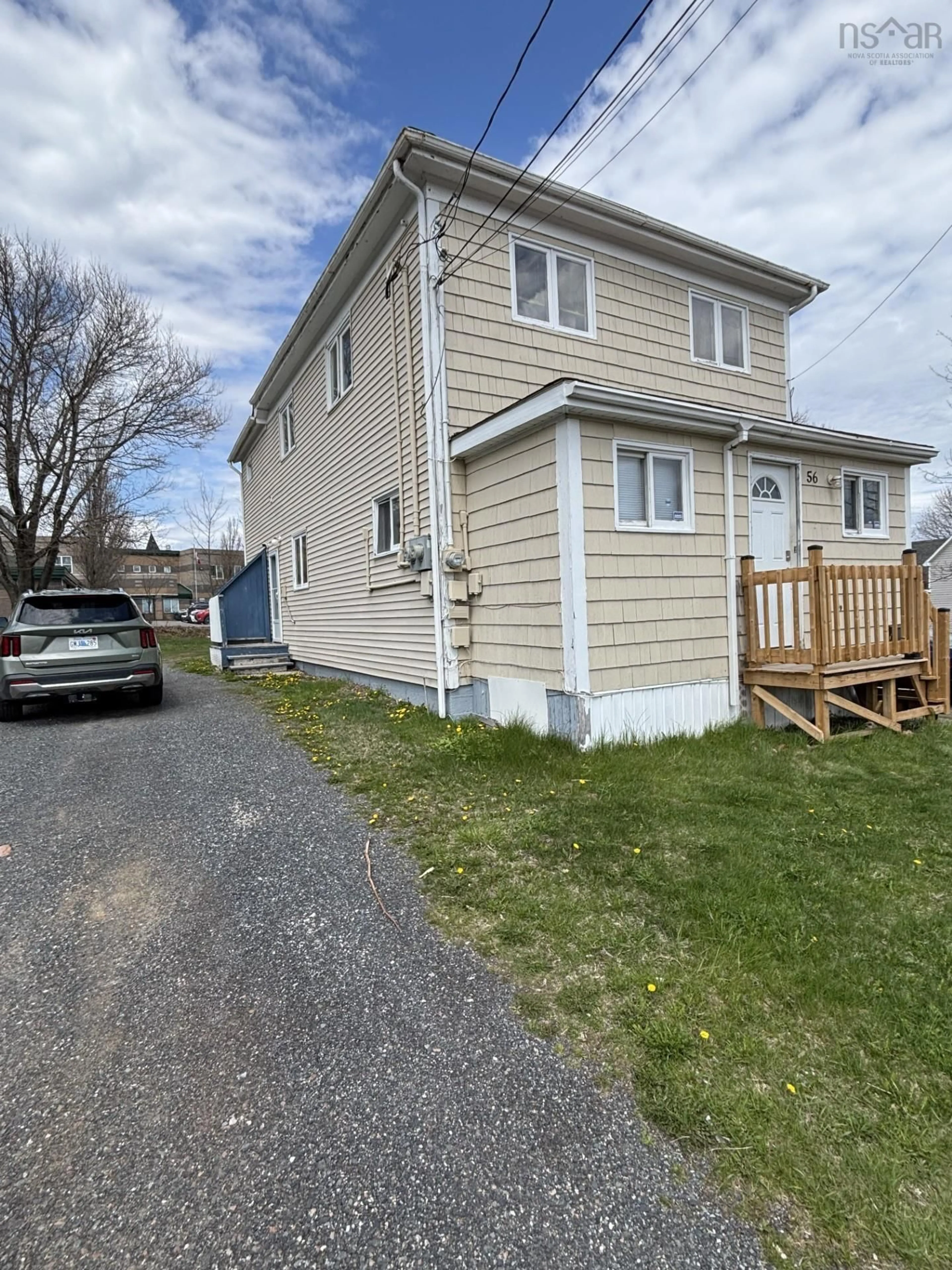 Home with vinyl exterior material, street for 56 King St, Sydney Mines Nova Scotia B1V 1L8