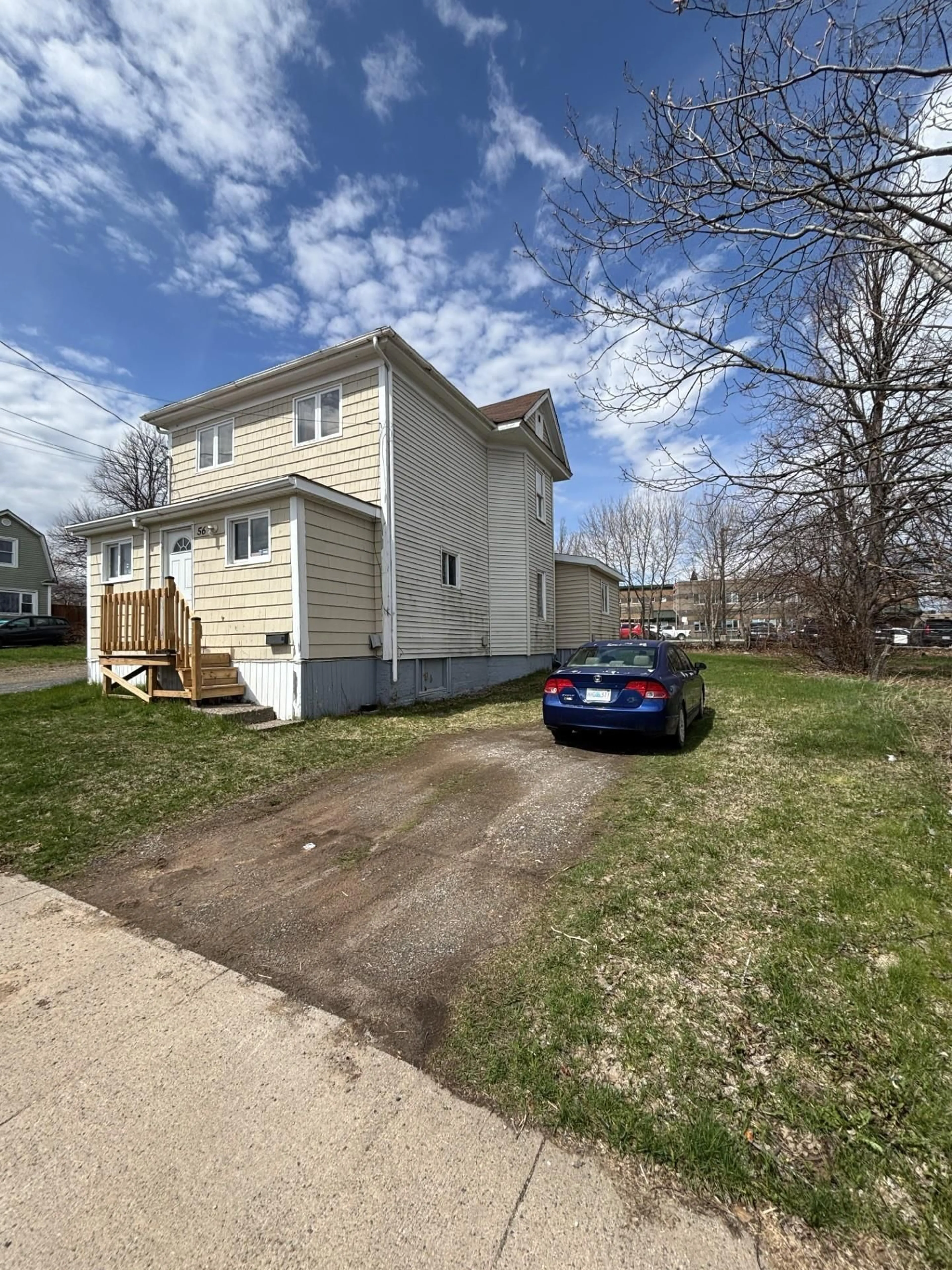 A pic from outside/outdoor area/front of a property/back of a property/a pic from drone, street for 56 King St, Sydney Mines Nova Scotia B1V 1L8