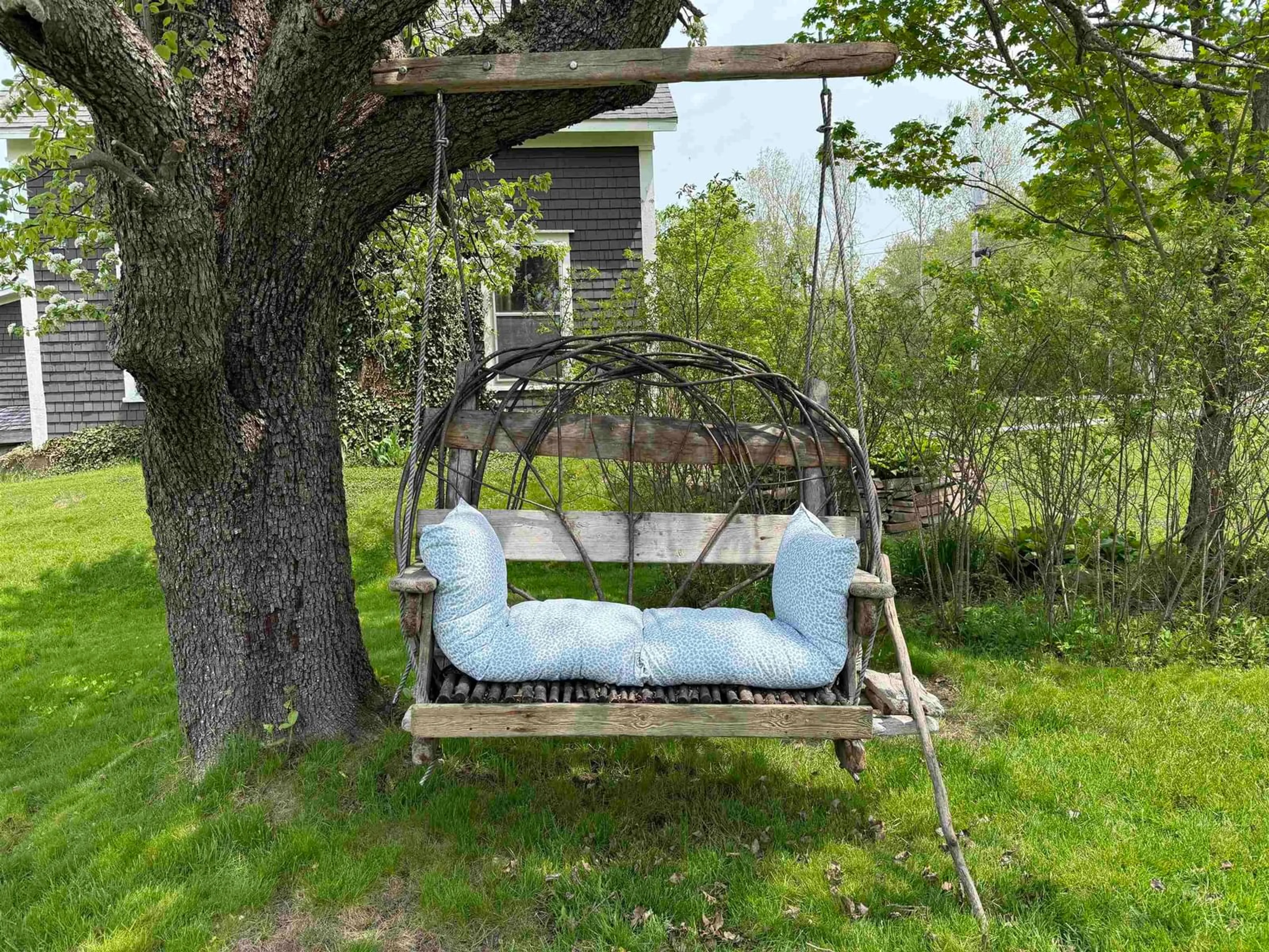 Patio, forest/trees view for 2328 Old Mill Rd, South Farmington Nova Scotia B0P 1W0
