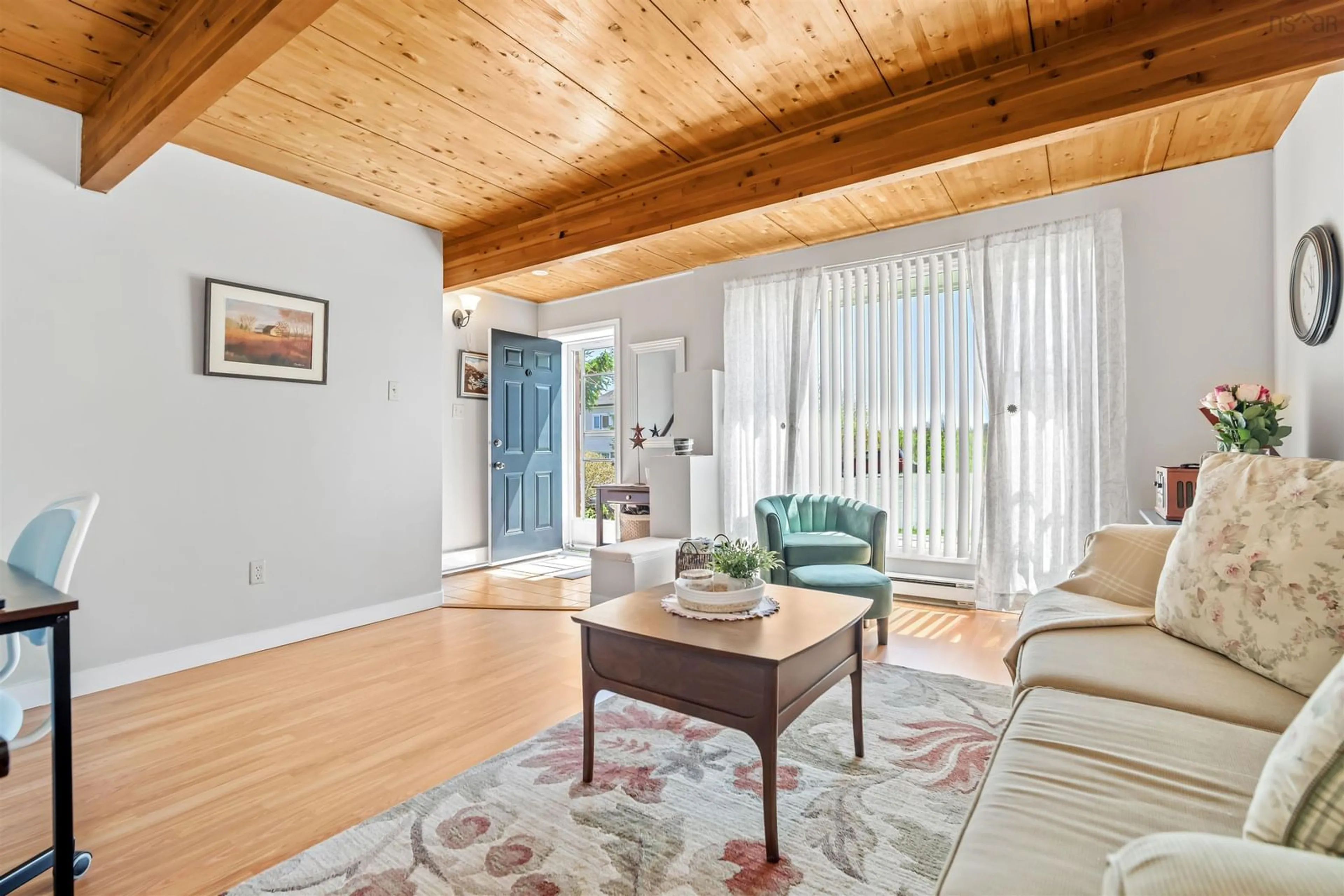 Living room with furniture, wood/laminate floor for 166 Ridge Valley Rd, Halifax Nova Scotia B3P 2L9
