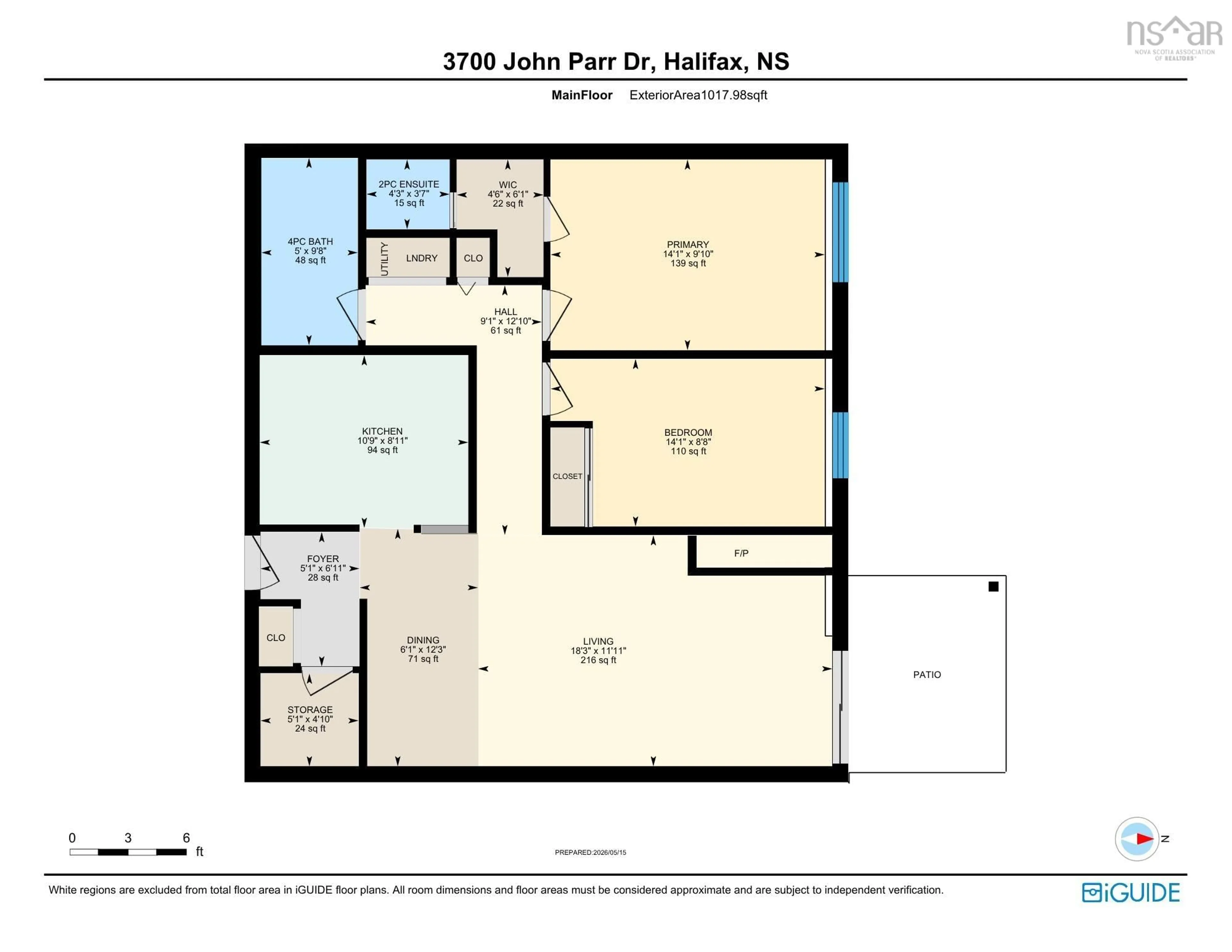 Floor plan for 3700 John Parr Dr #117, Halifax Nova Scotia B3K 5V4