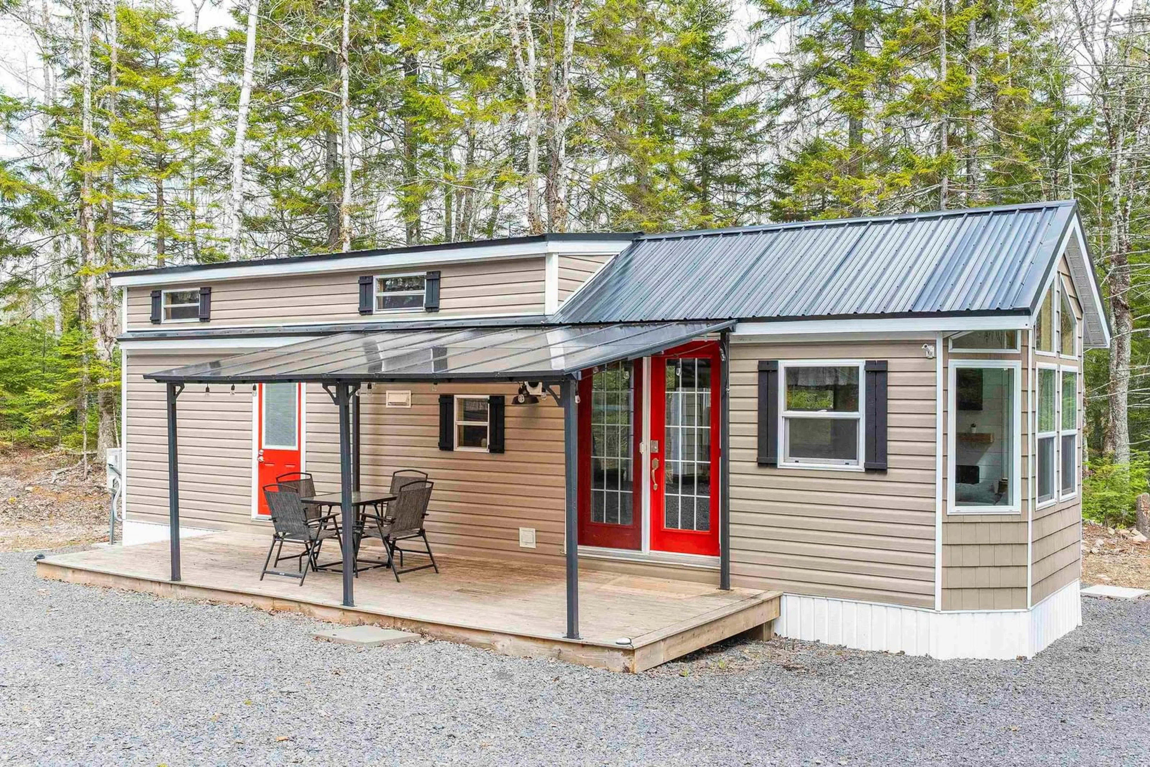 Home with vinyl exterior material, street for 18 Loon Lane, Aylesford Lake Nova Scotia B0P 1C0