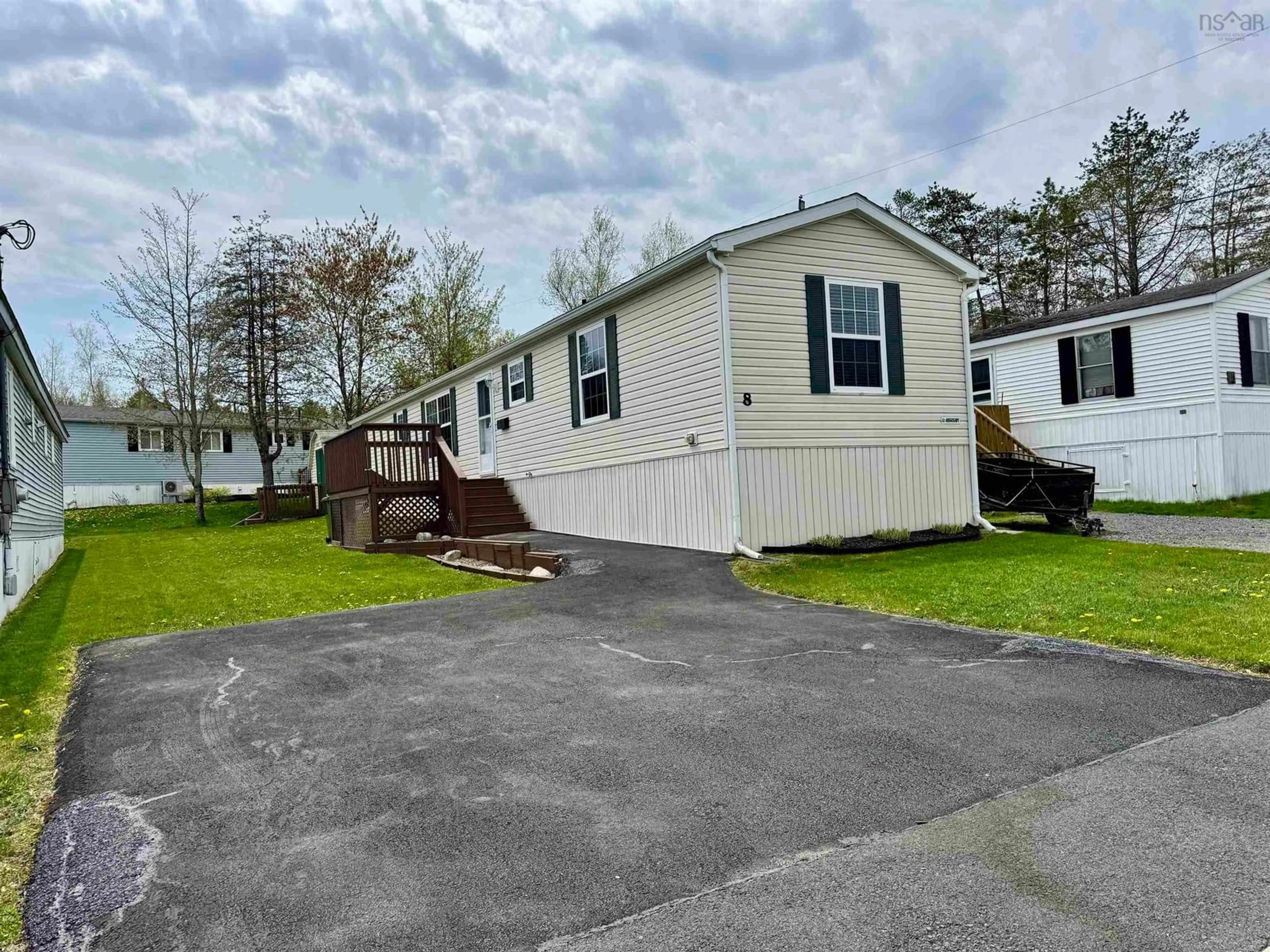 Home with vinyl exterior material, street for 8 Yeadon Dr, Middle Sackville Nova Scotia B4E 2Z4