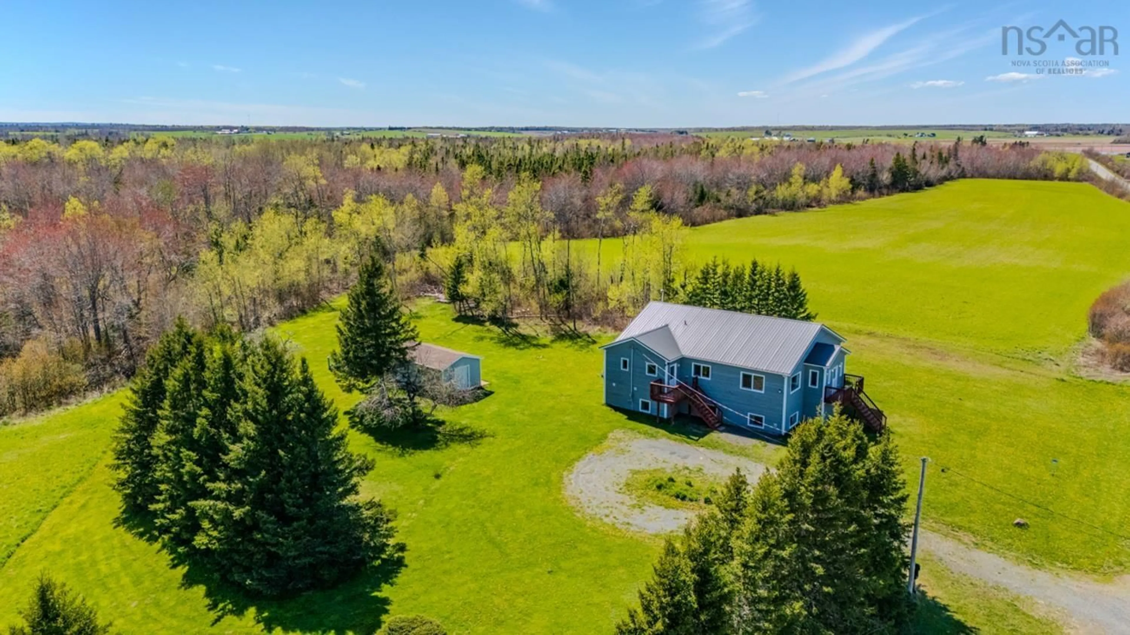 A pic from outside/outdoor area/front of a property/back of a property/a pic from drone, water/lake/river/ocean view for 9118 Highway 366, Linden Nova Scotia B0K 1K0