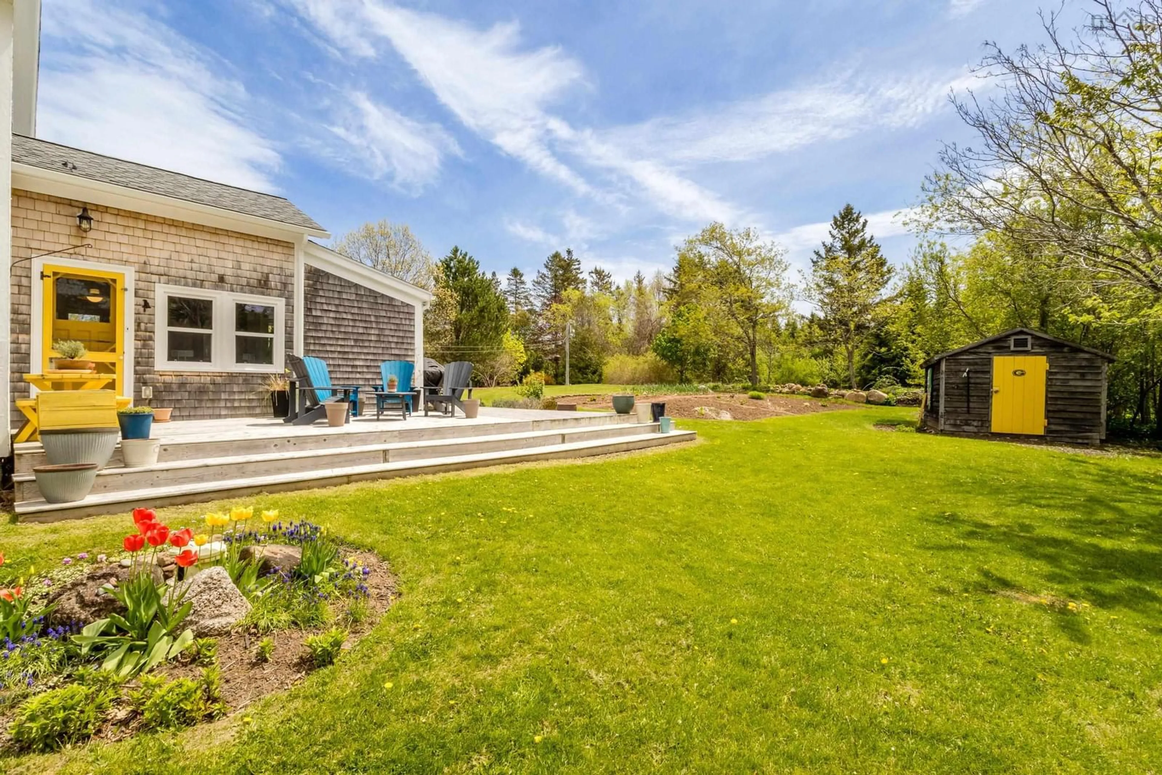 Patio, mountain view for 1232 Highway 201, Round Hill Nova Scotia B0S 1A0