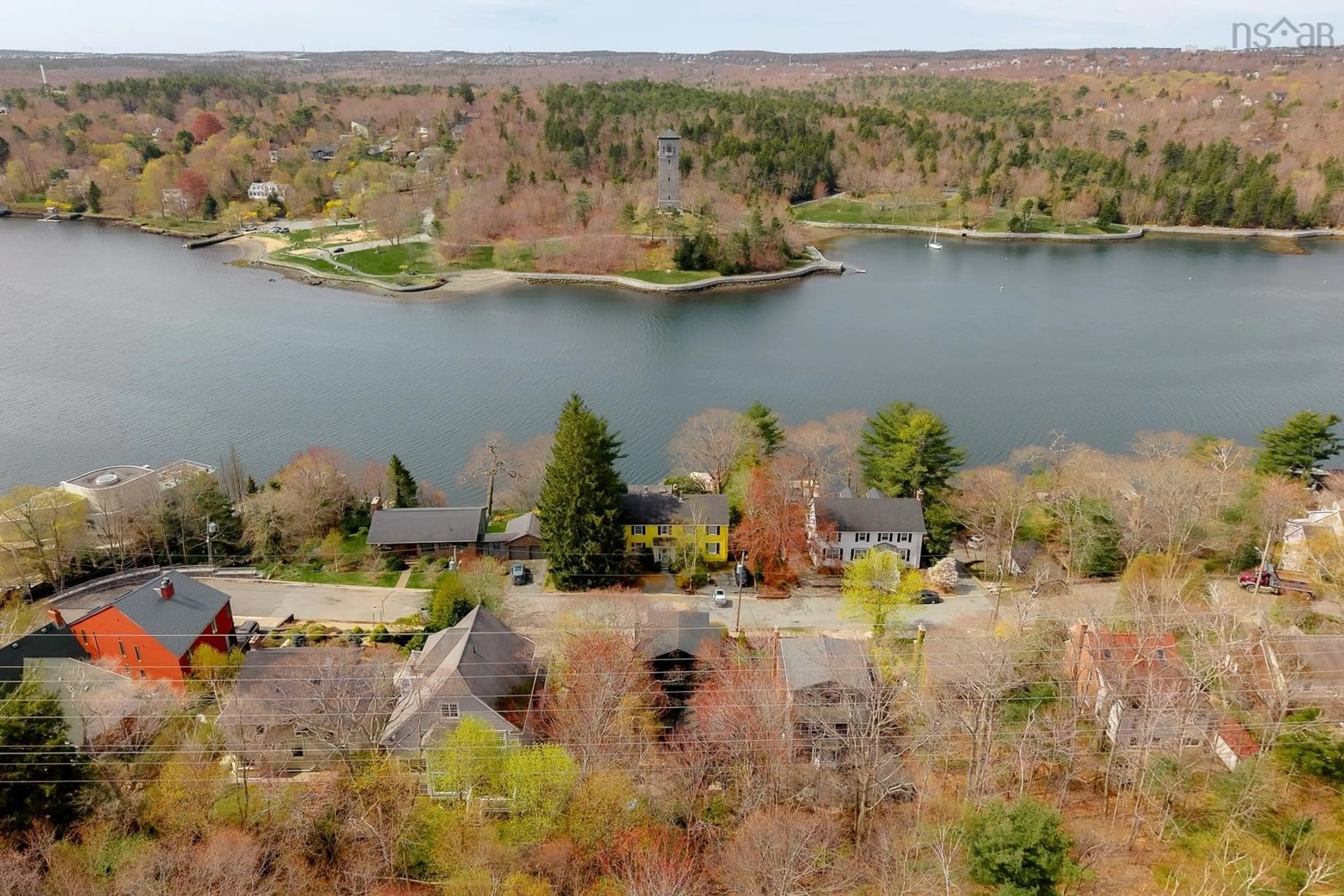 A pic from outside/outdoor area/front of a property/back of a property/a pic from drone, water/lake/river/ocean view for 1129 Rockcliffe Street, Halifax Nova Scotia B3H 3Y7