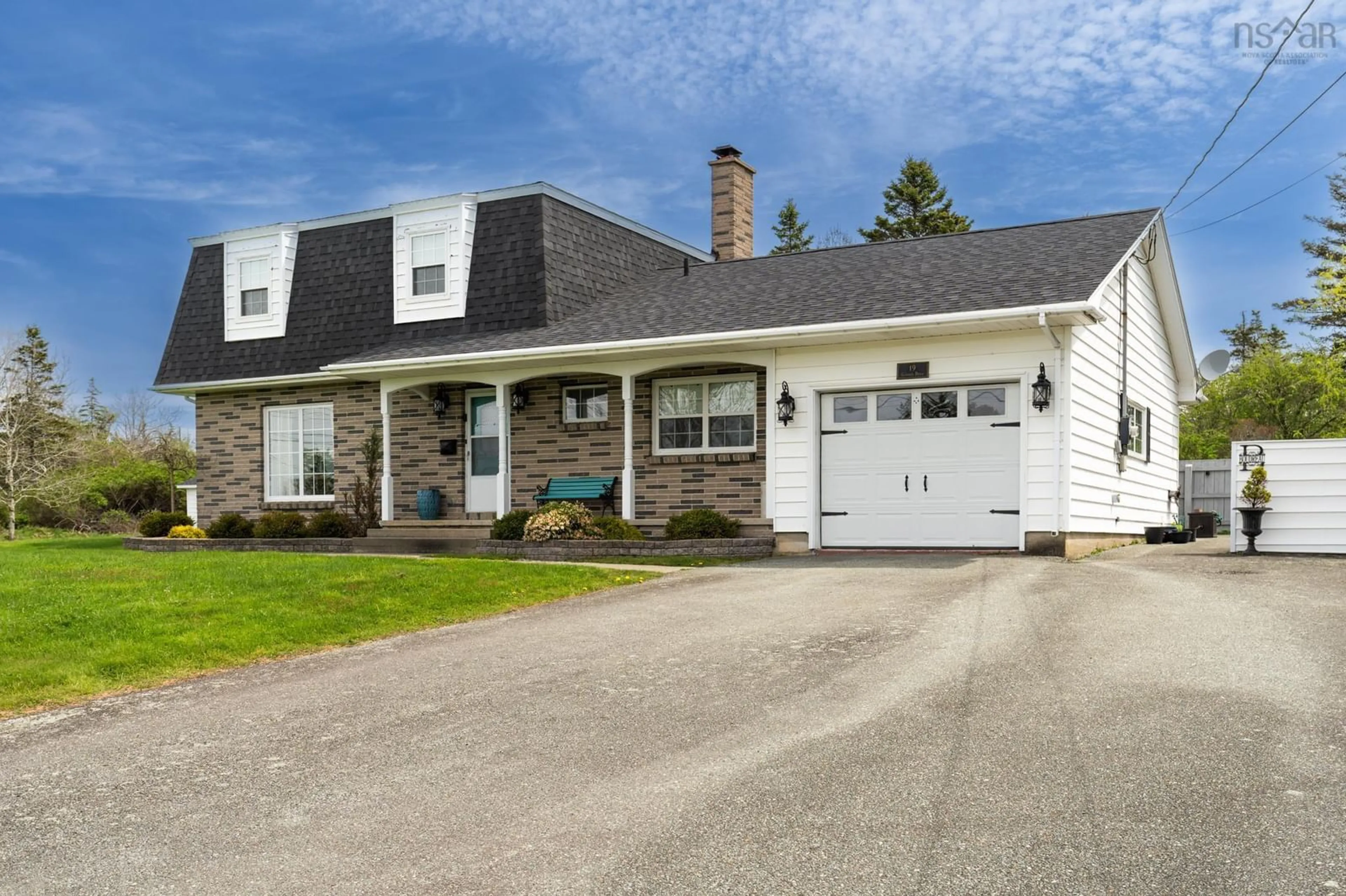 Home with vinyl exterior material, street for 19 Goodwin Dr, Dayton Nova Scotia B5A 4H7