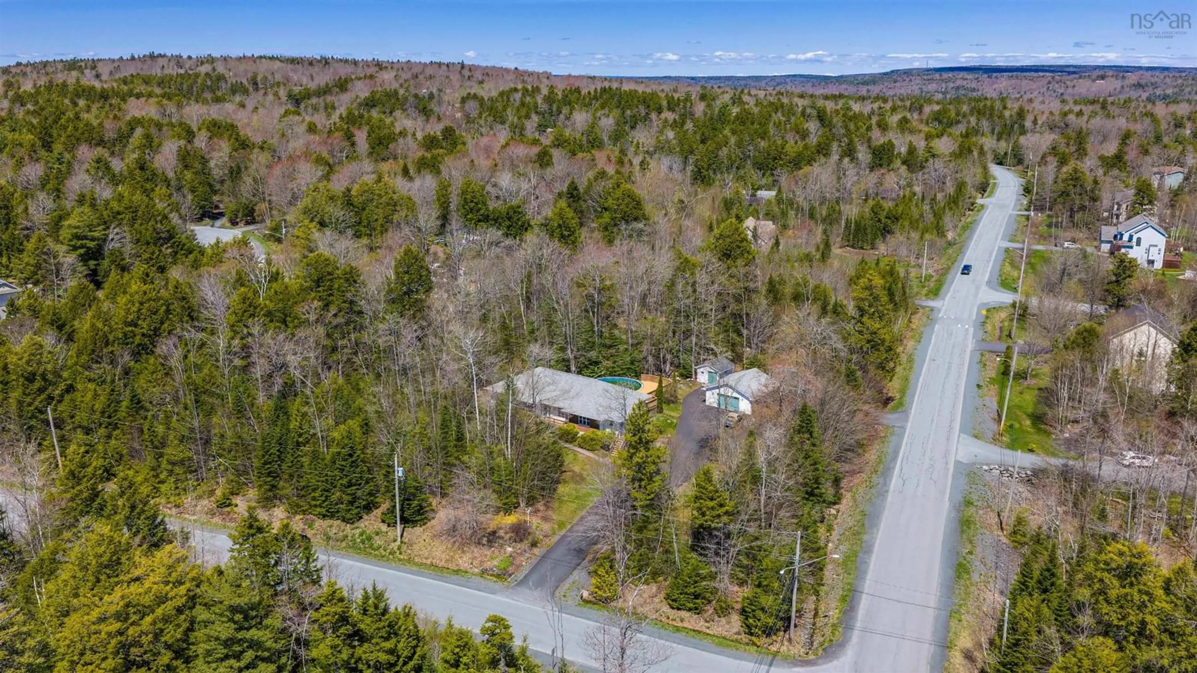 A pic from outside/outdoor area/front of a property/back of a property/a pic from drone, forest/trees view for 26 Joslyn Dr, Fall River Nova Scotia B2T 1E7