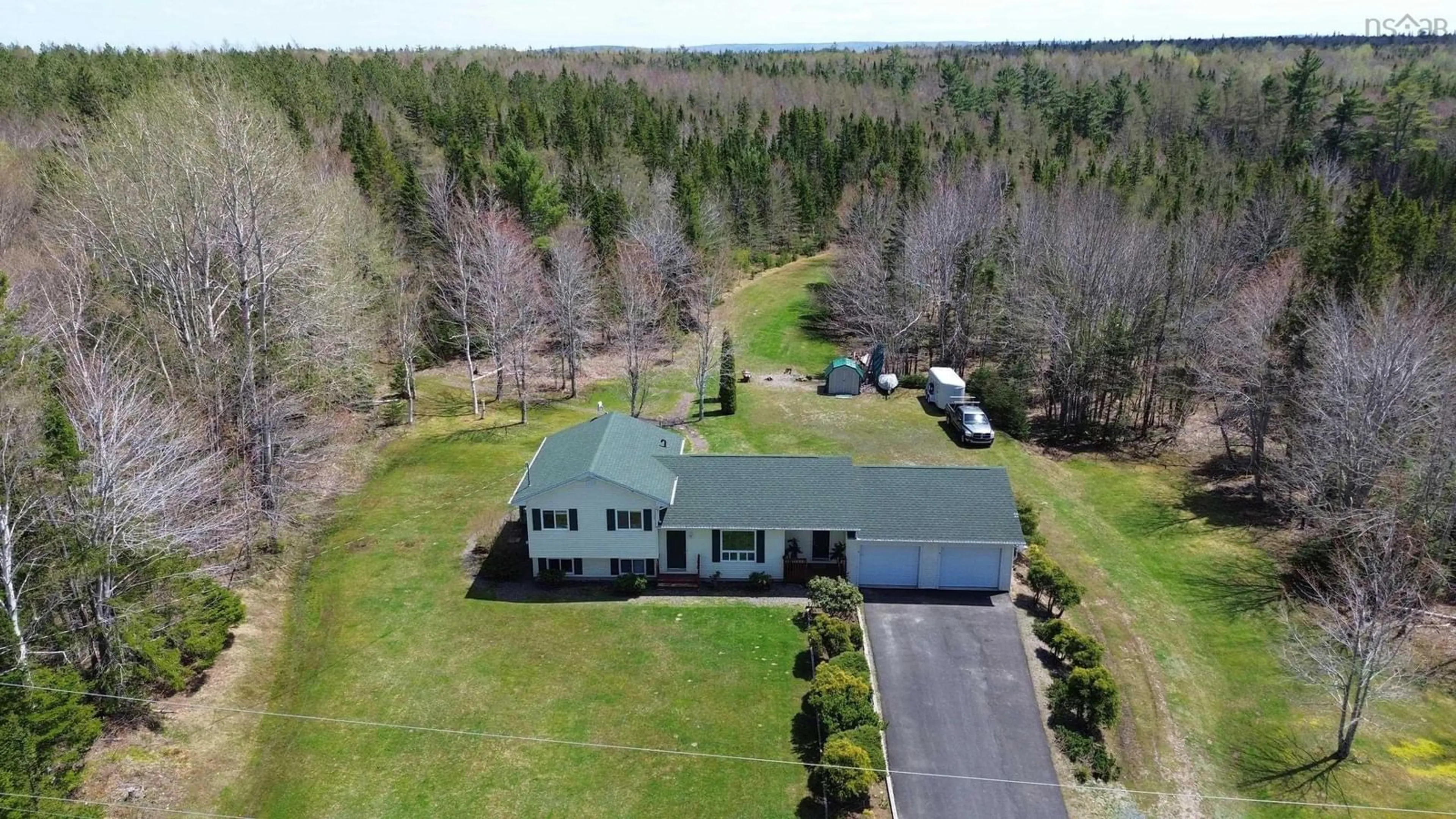 A pic from outside/outdoor area/front of a property/back of a property/a pic from drone, unknown for 164 Portage Rd, Wilburn Nova Scotia B0E 2K0