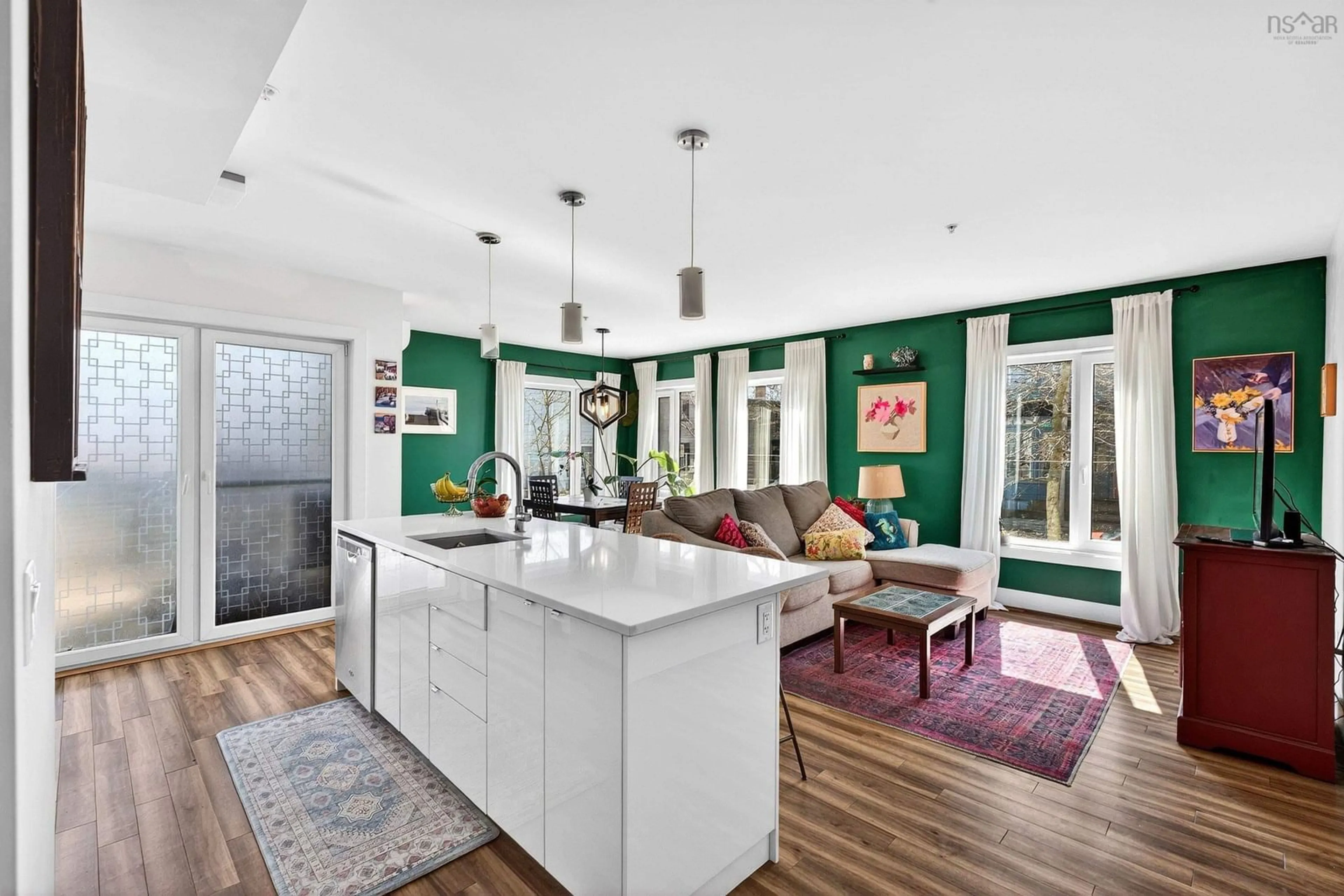 Open concept kitchen, ceramic/tile floor for 5677 Harris St #110, Halifax Nova Scotia B3K 0G4