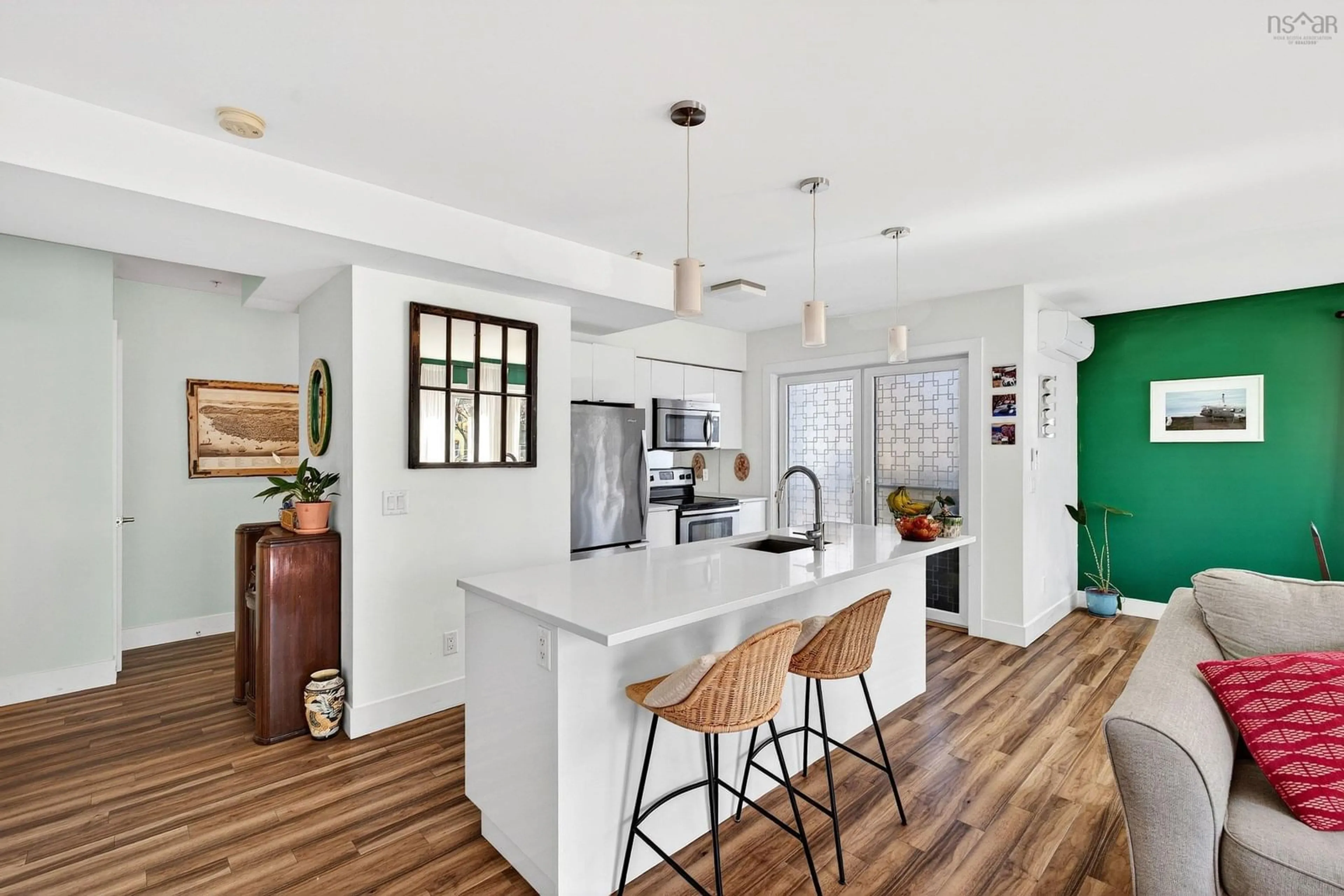 Open concept kitchen, ceramic/tile floor for 5677 Harris St #110, Halifax Nova Scotia B3K 0G4