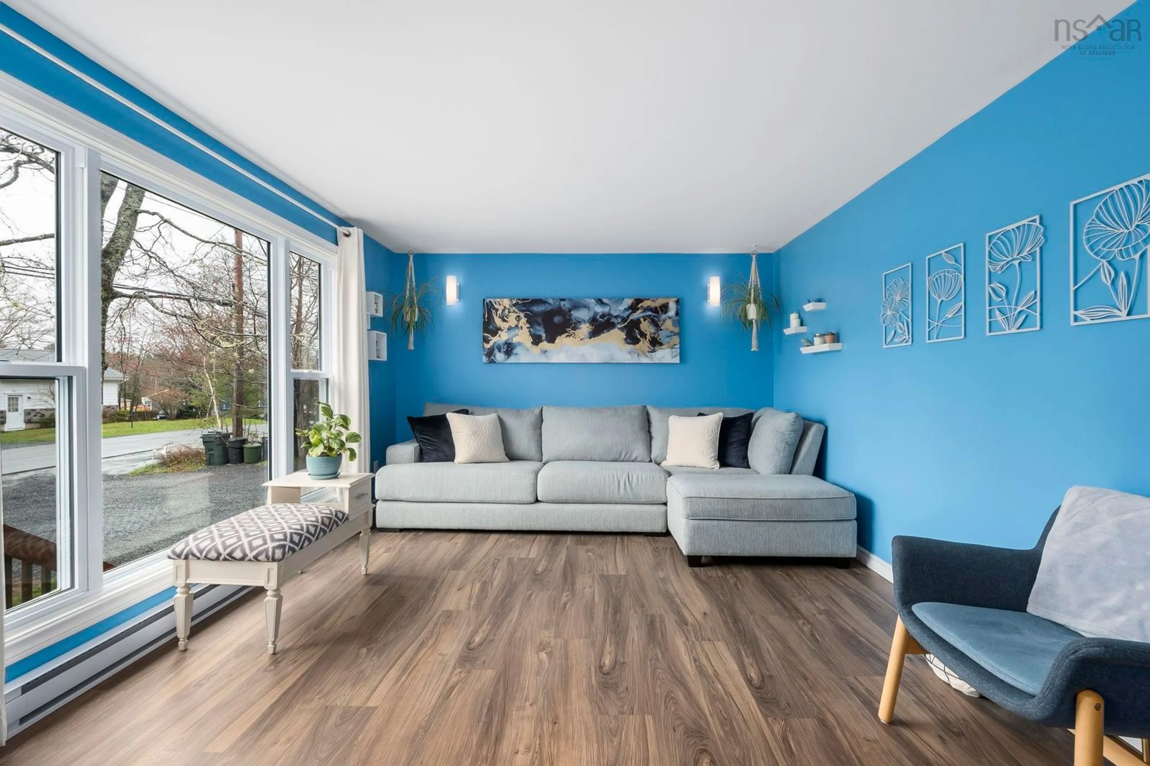 Living room with furniture, wood/laminate floor for 29 Mill Rd, Mount Uniacke Nova Scotia B0N 1Z0