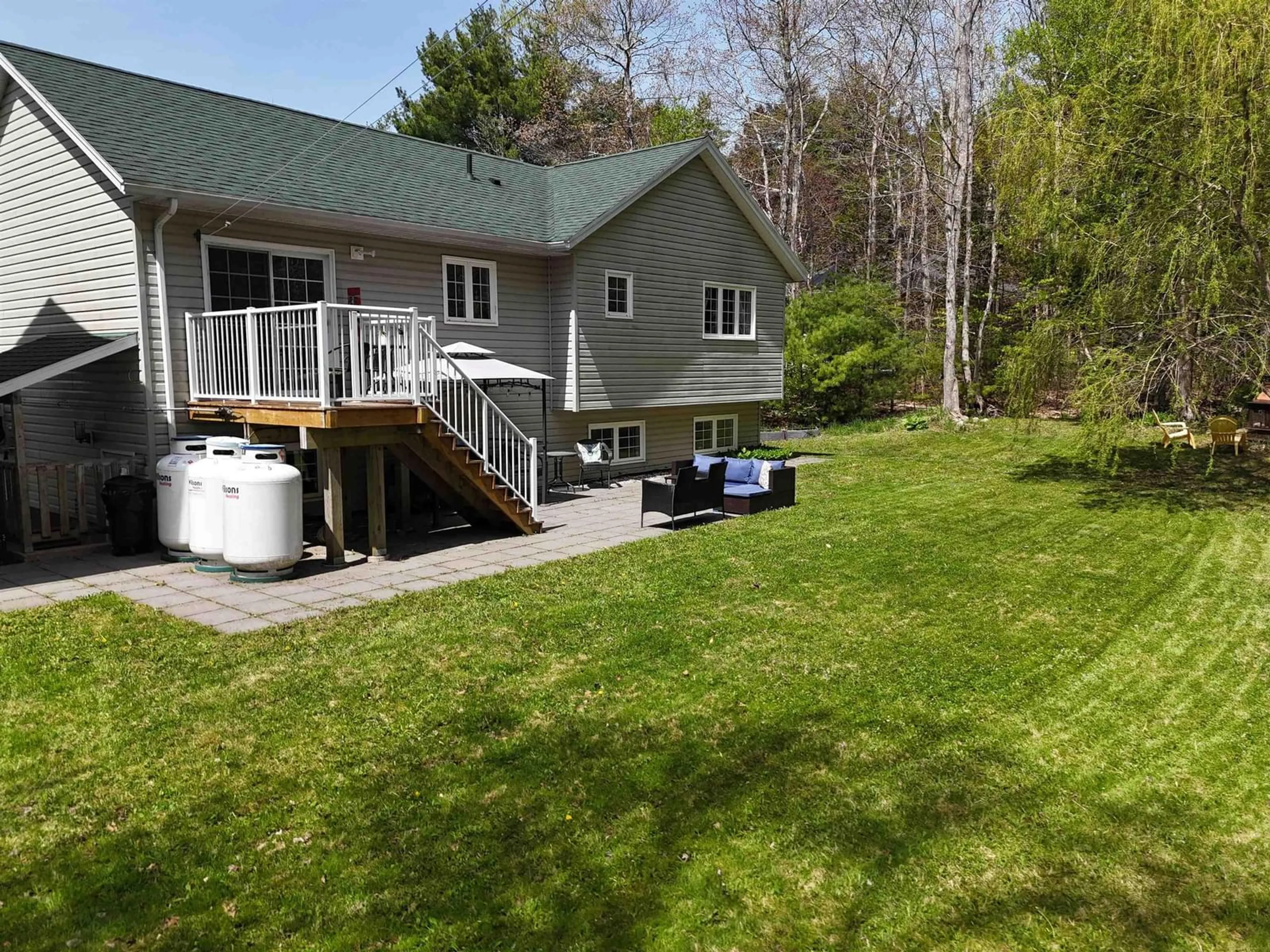 A pic from outside/outdoor area/front of a property/back of a property/a pic from drone, water/lake/river/ocean view for 20 Heather Crt, Bridgewater Nova Scotia B4V 8W8