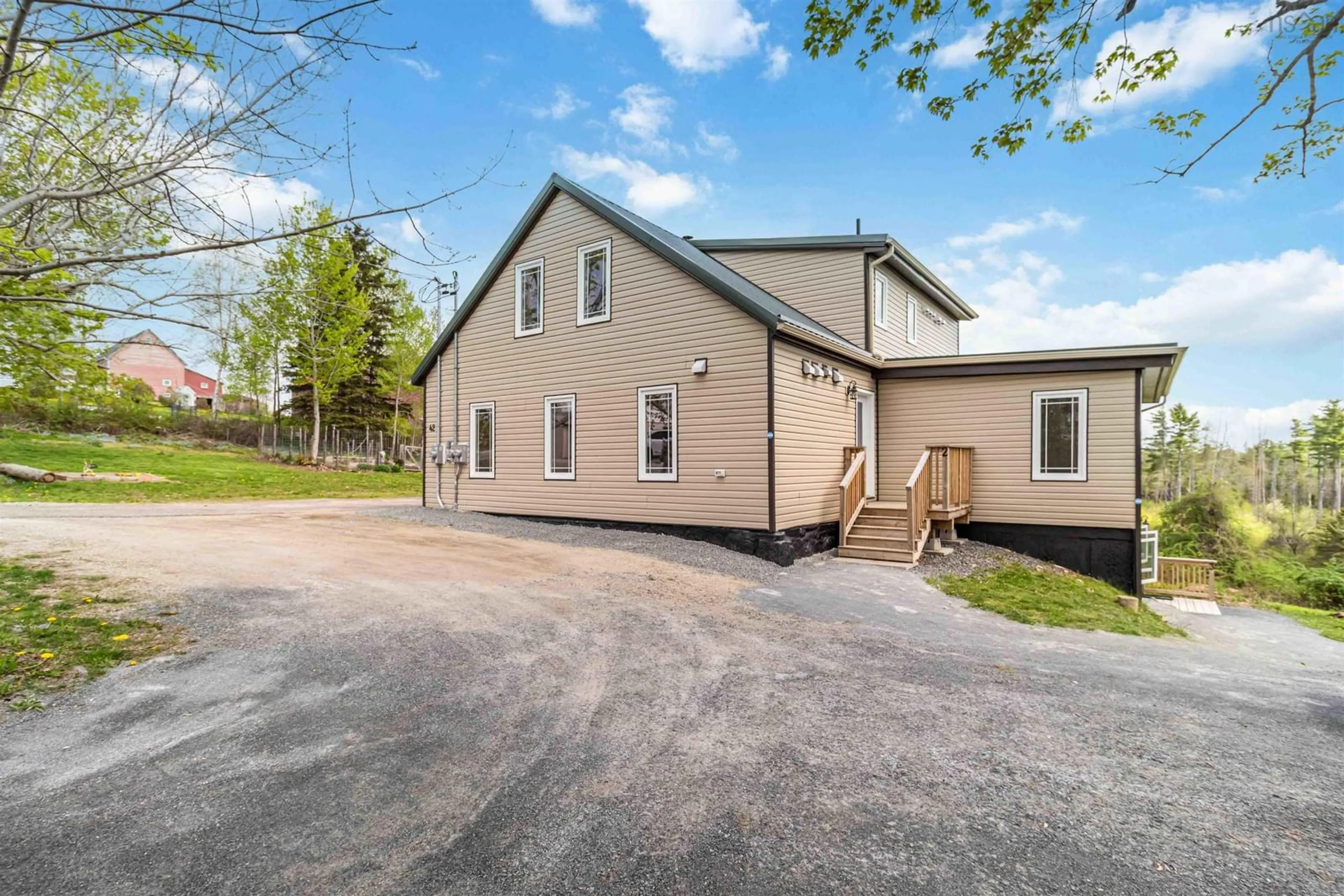 A pic from outside/outdoor area/front of a property/back of a property/a pic from drone, street for 42 Cornwall Rd, Blockhouse Nova Scotia B0J 2E0