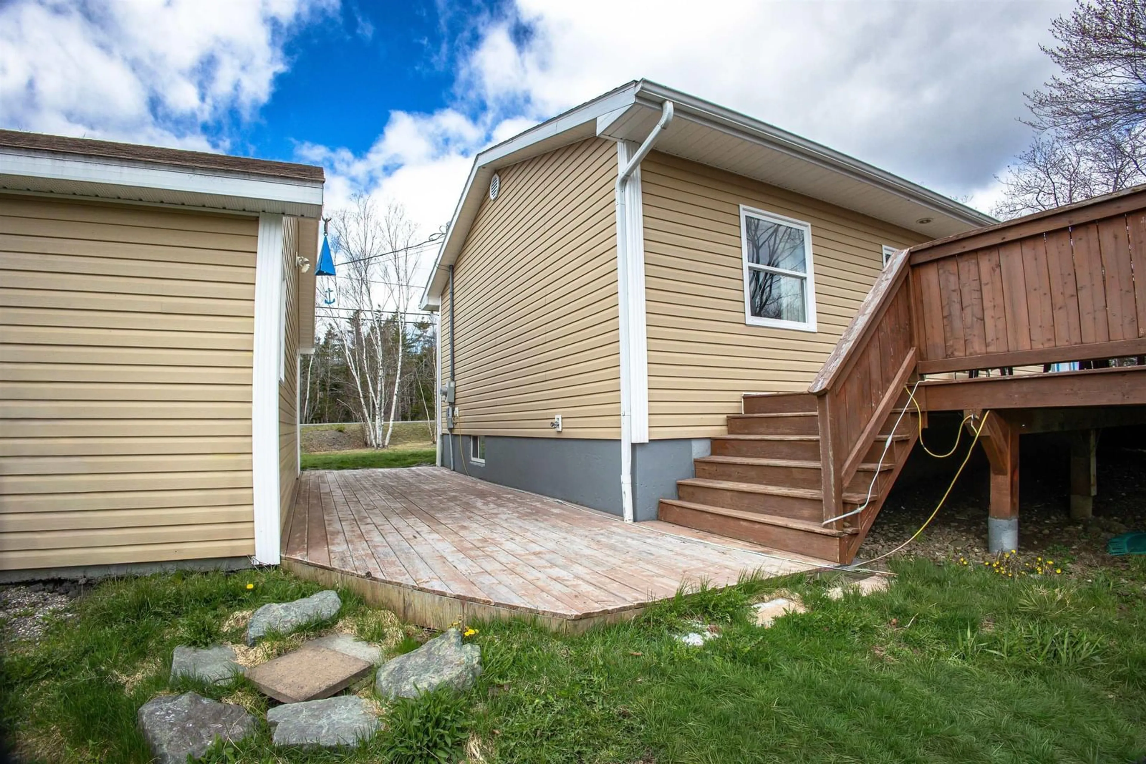 Home with vinyl exterior material, street for 23 Landry Cres, Mira Road Nova Scotia B1M 1C2