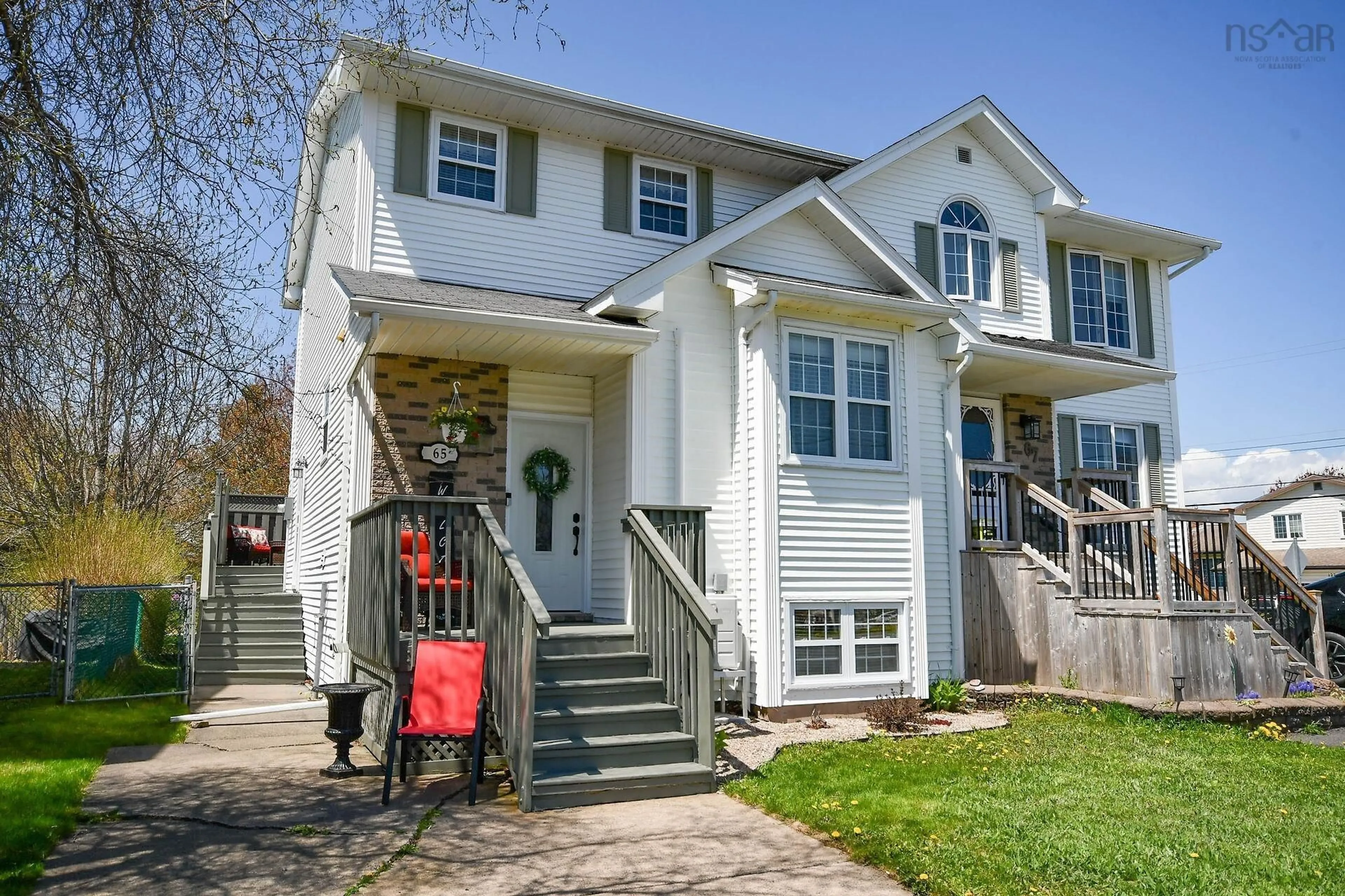 Home with vinyl exterior material, street for 65 Colonna Pl, Dartmouth Nova Scotia B2X 3H5