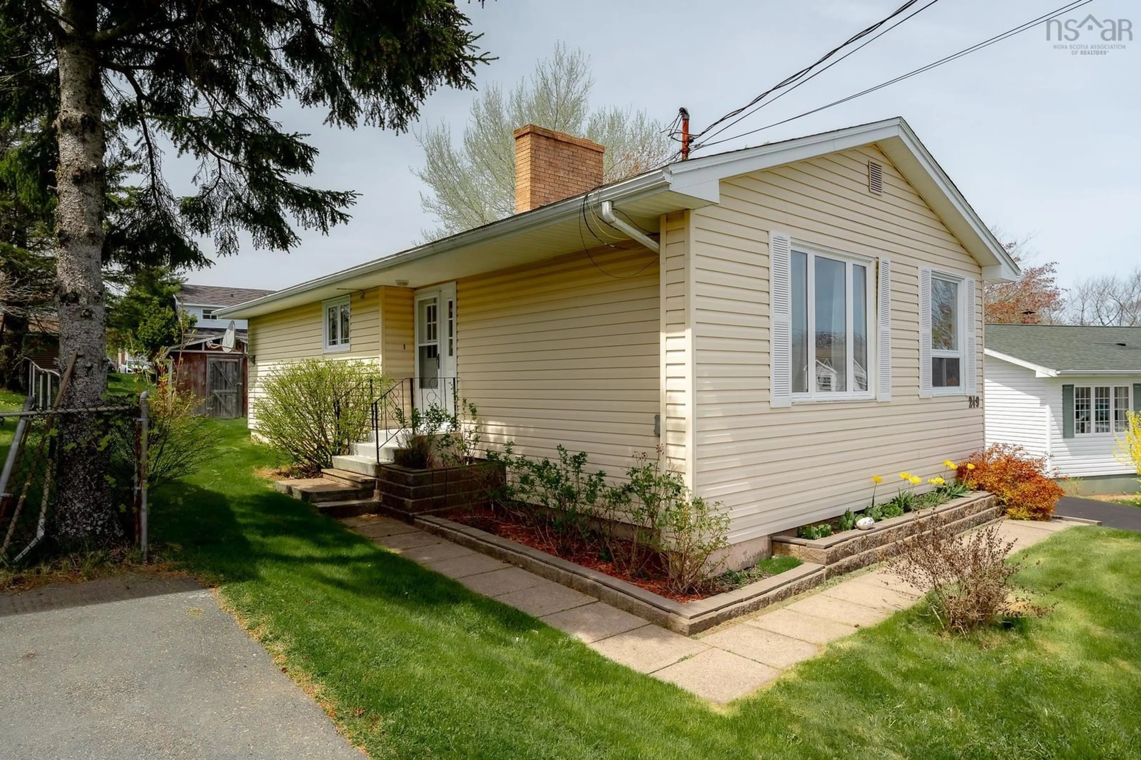 Home with vinyl exterior material, street for 249 Poplar Dr, Dartmouth Nova Scotia B2W 4K6