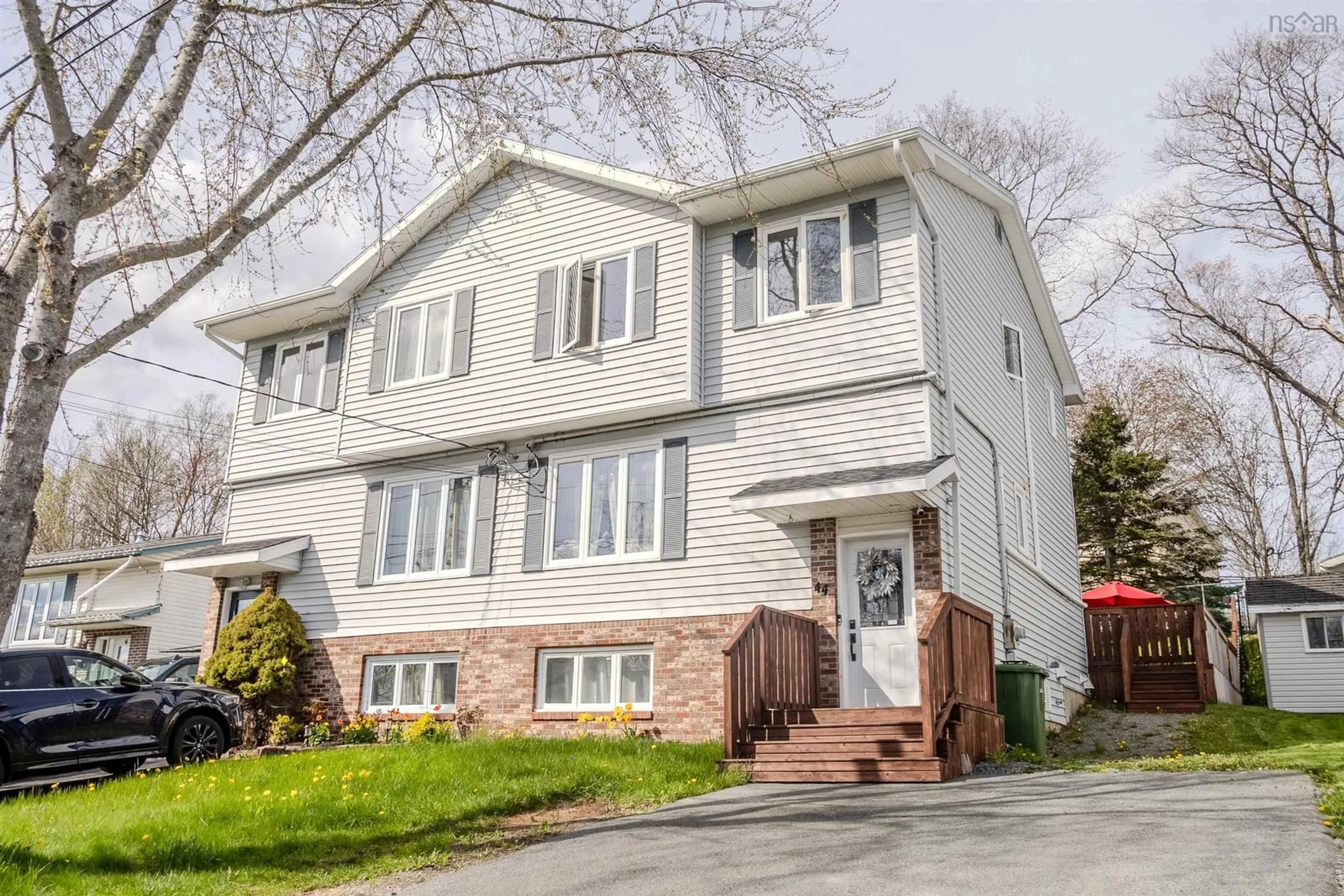 Home with vinyl exterior material, street for 44 Florence Place Court, Lower Sackville Nova Scotia B4C 3Z4