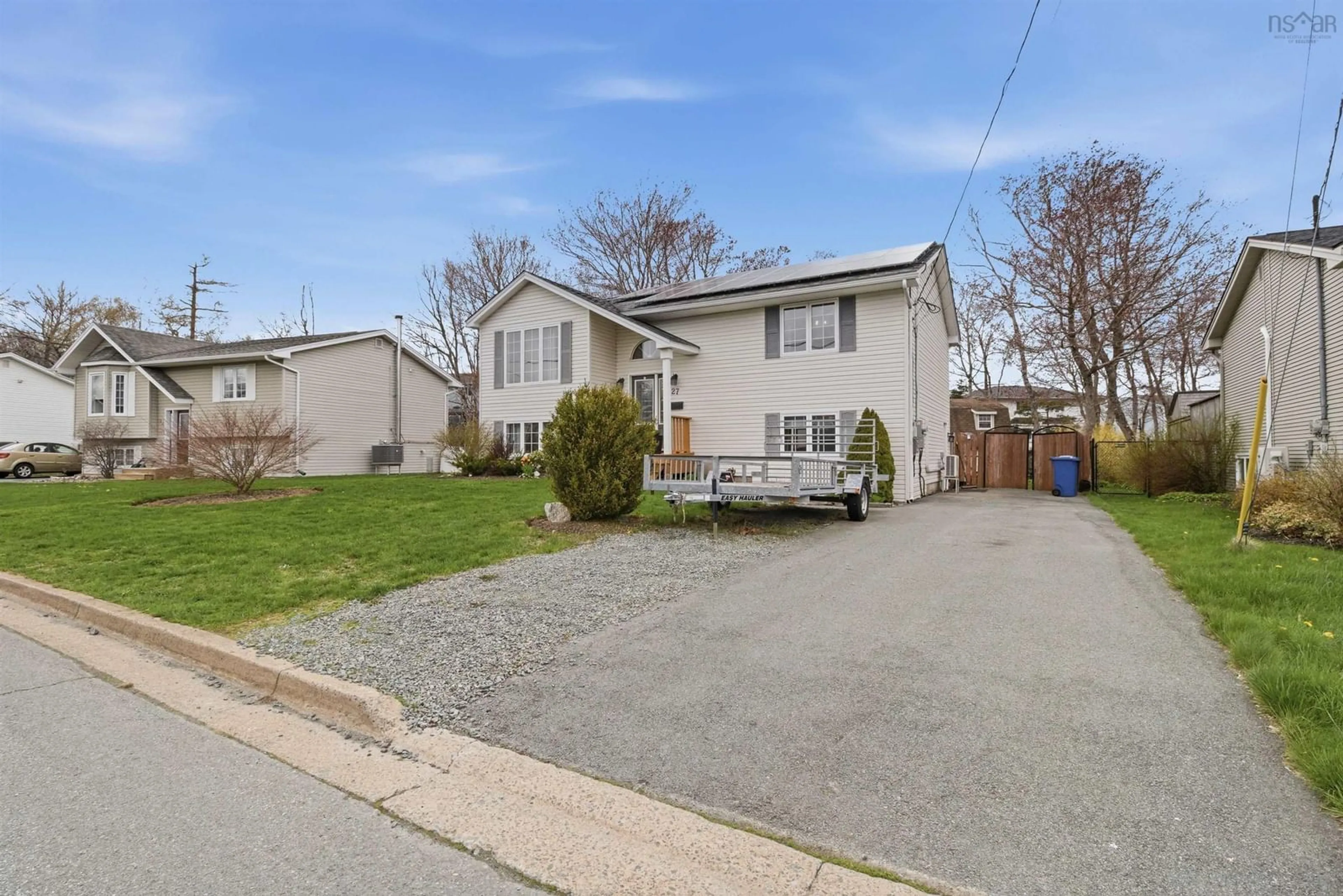A pic from outside/outdoor area/front of a property/back of a property/a pic from drone, street for 27 Ashdale Cres, Timberlea Nova Scotia B3T 1L3