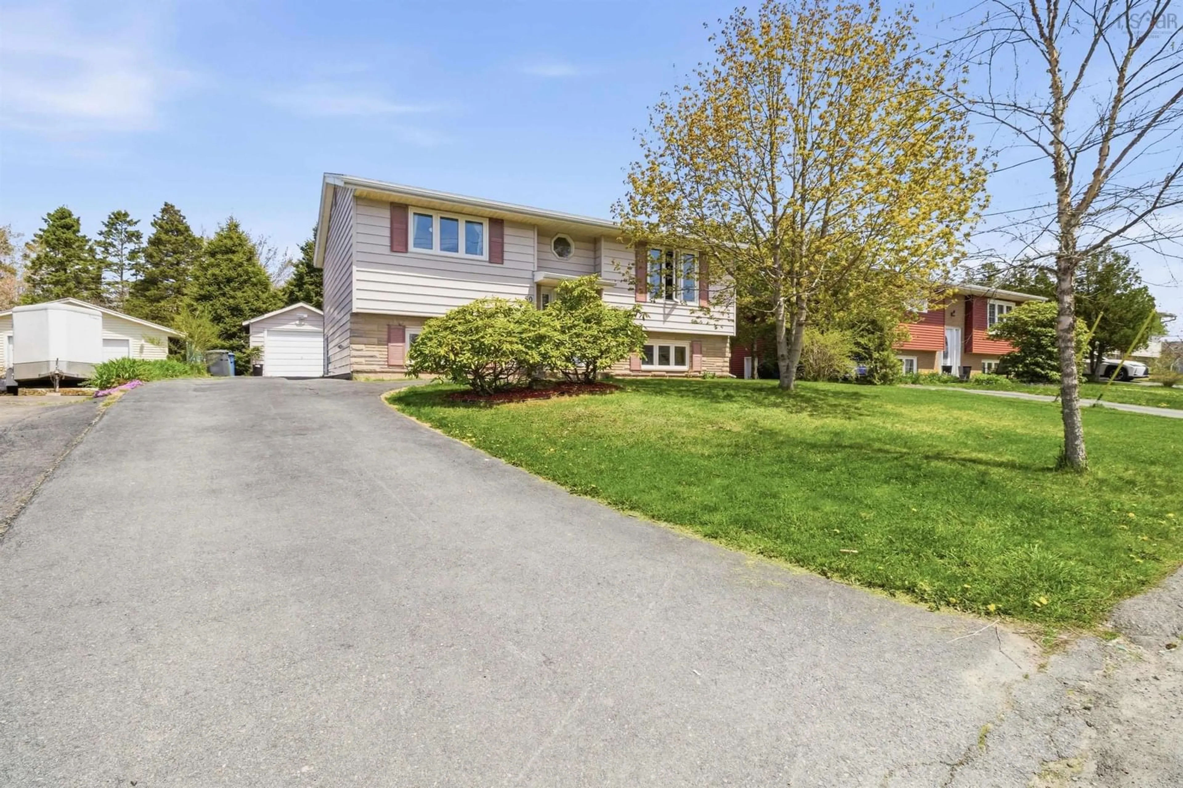 A pic from outside/outdoor area/front of a property/back of a property/a pic from drone, street for 50 Briarwood Dr, Eastern Passage Nova Scotia B3G 1B9