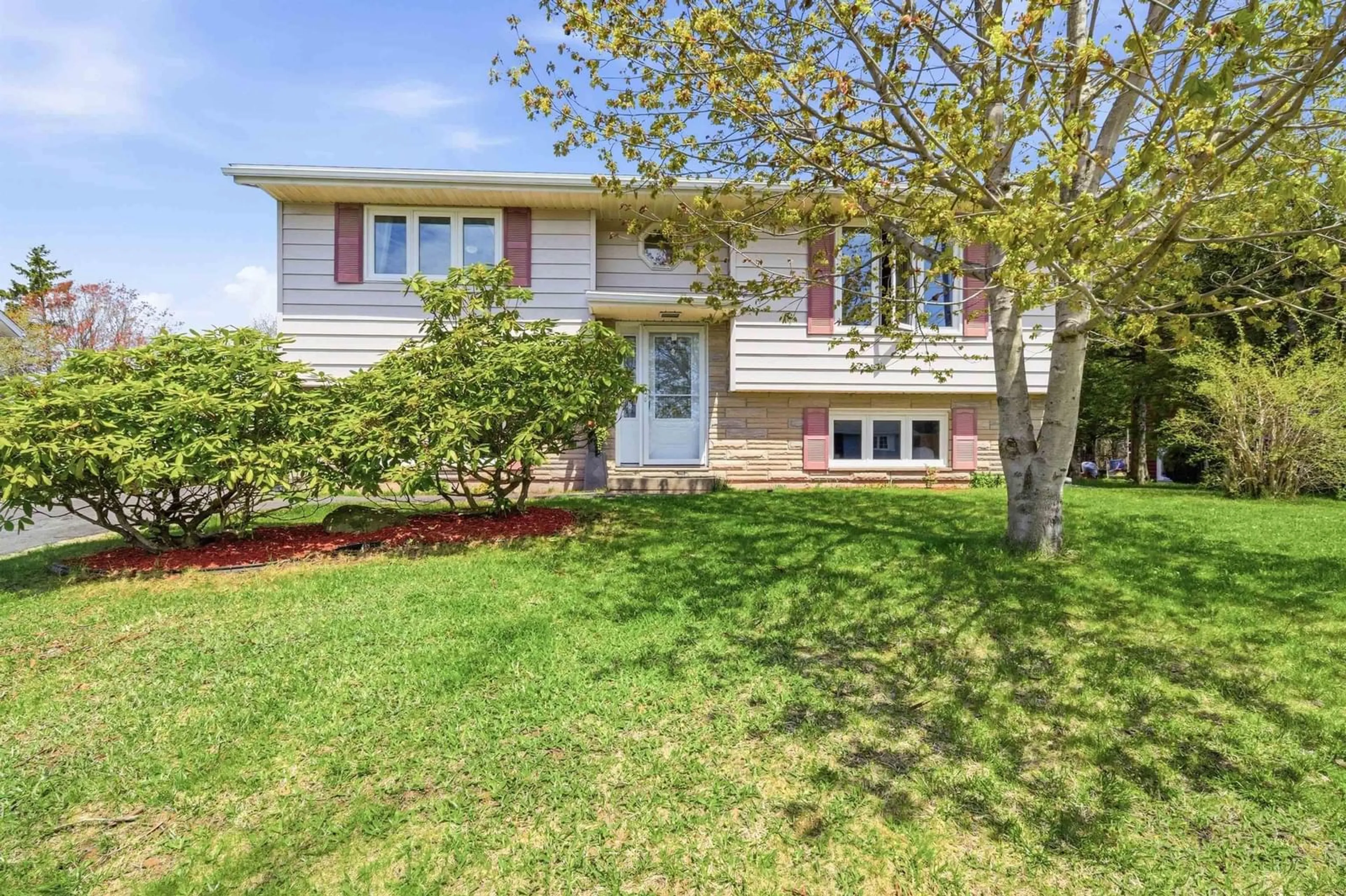 Home with vinyl exterior material, street for 50 Briarwood Dr, Eastern Passage Nova Scotia B3G 1B9