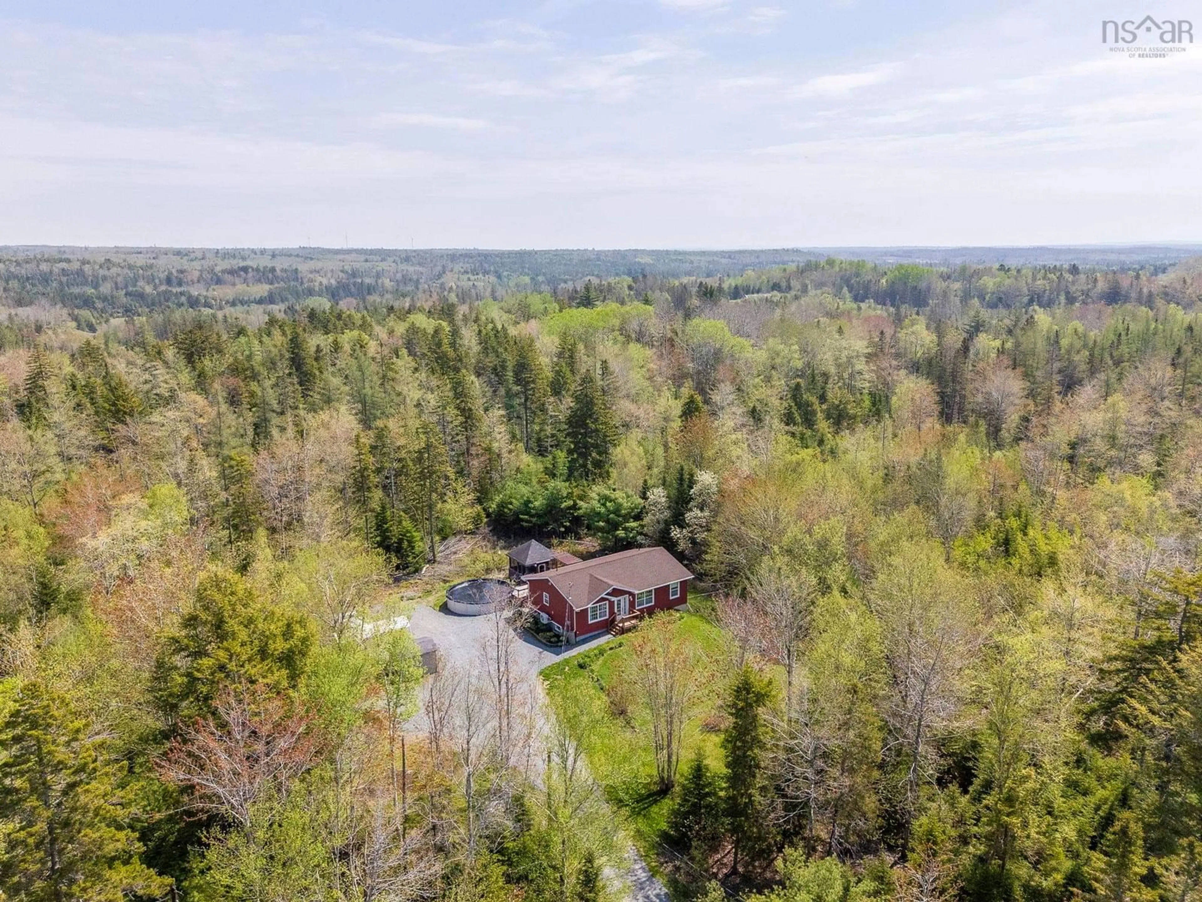 A pic from outside/outdoor area/front of a property/back of a property/a pic from drone, forest/trees view for 5871 Highway 14, Upper Nine Mile River Nova Scotia B2S 2Y2