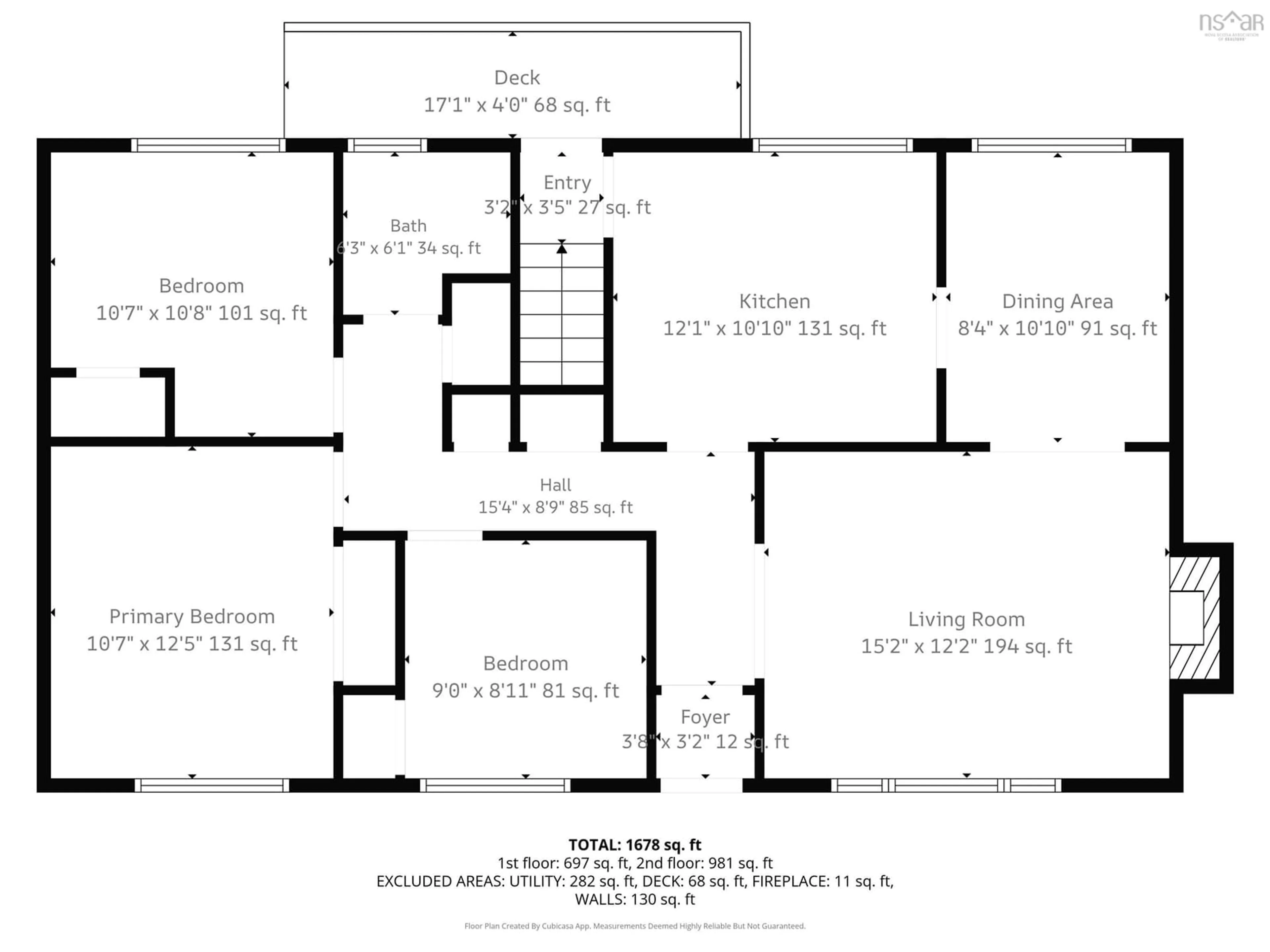 Floor plan for 92 Joffre St, Dartmouth Nova Scotia B2Y 3C9