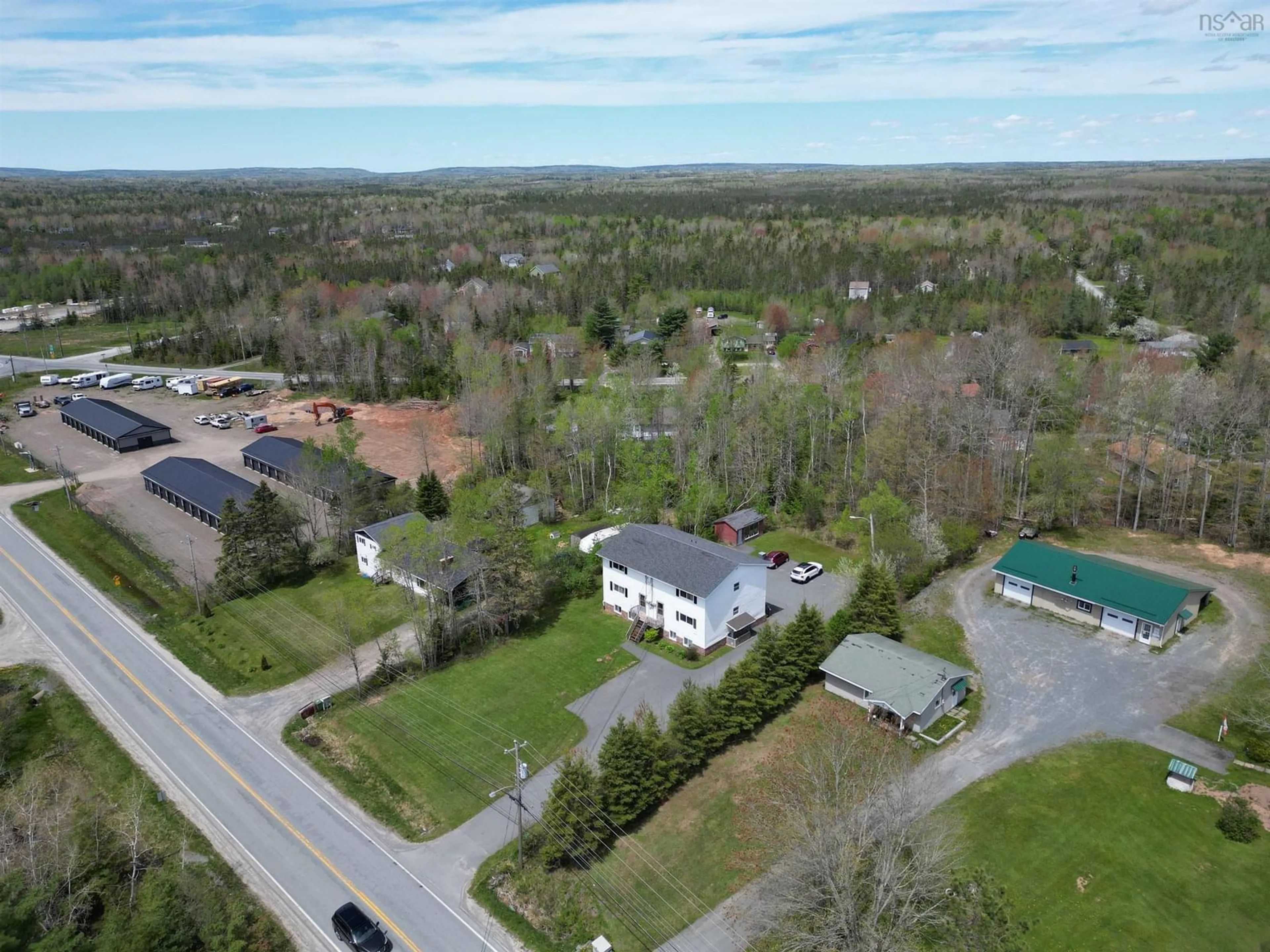 A pic from outside/outdoor area/front of a property/back of a property/a pic from drone, unknown for 1463 Highway 214, Nine Mile River Nova Scotia B2S 2R4
