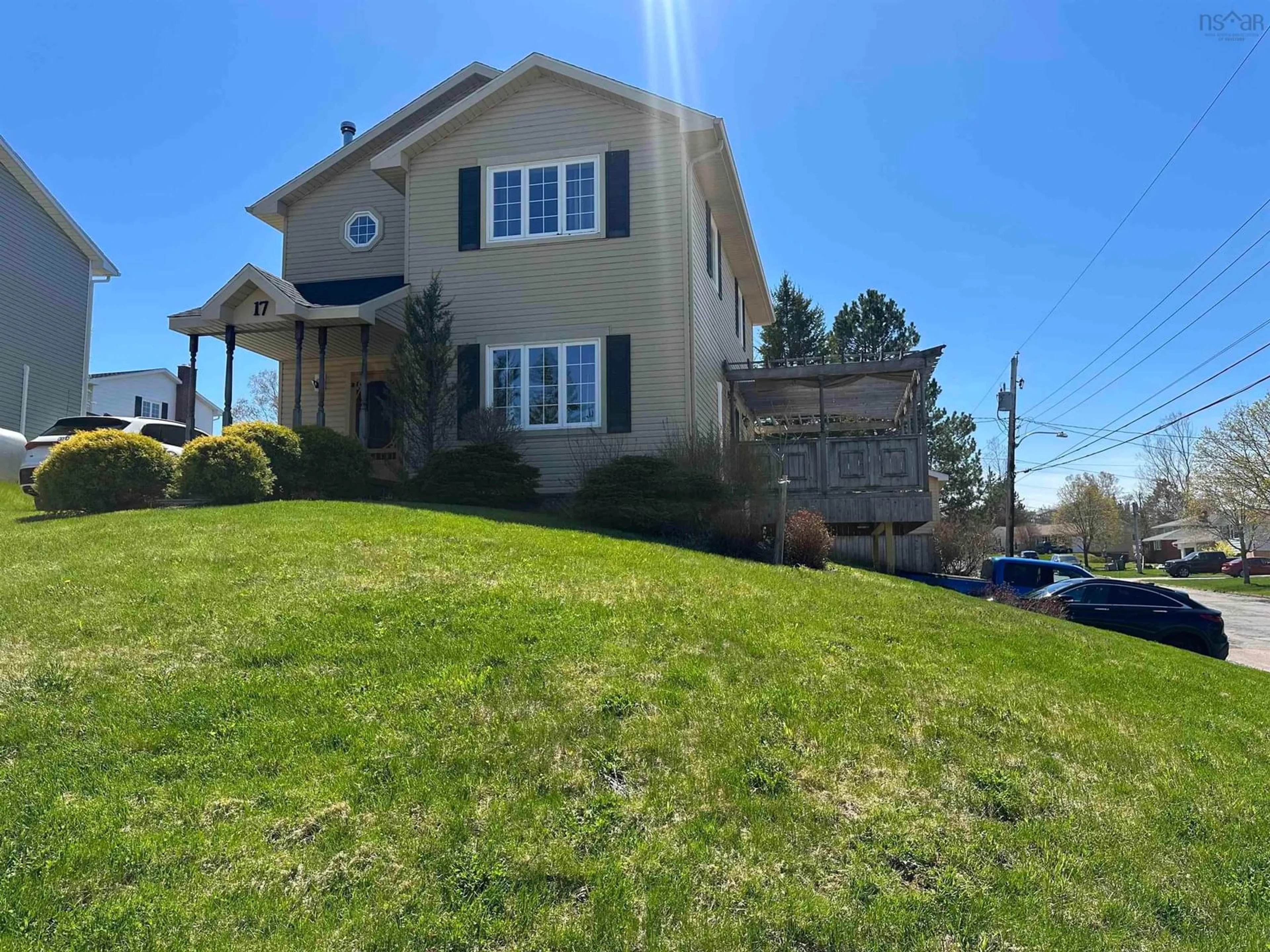 A pic from outside/outdoor area/front of a property/back of a property/a pic from drone, unknown for 17 Macquarrie Dr, Port Hawkesbury Nova Scotia B9A 2K7