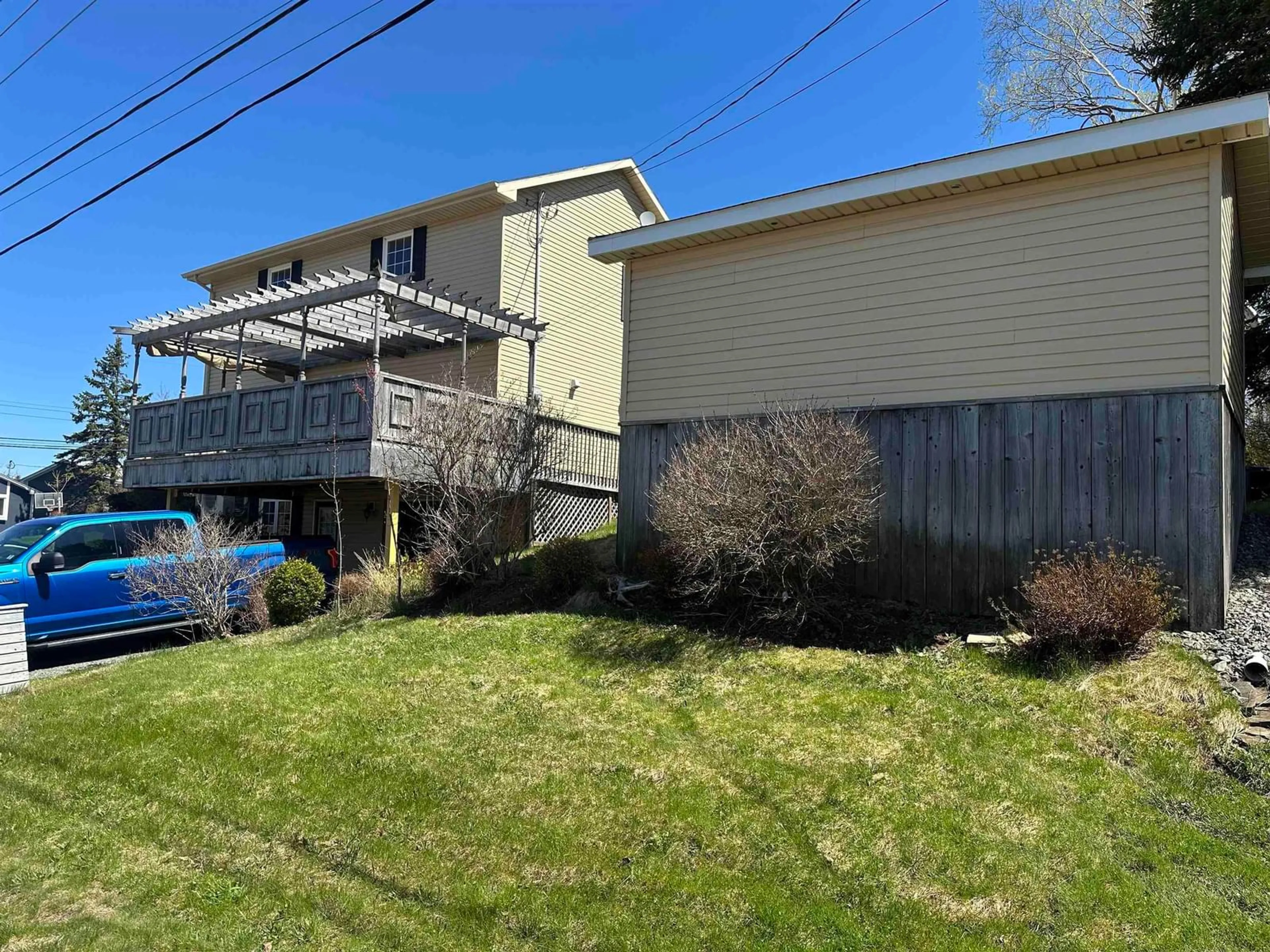 A pic from outside/outdoor area/front of a property/back of a property/a pic from drone, unknown for 17 Macquarrie Dr, Port Hawkesbury Nova Scotia B9A 2K7