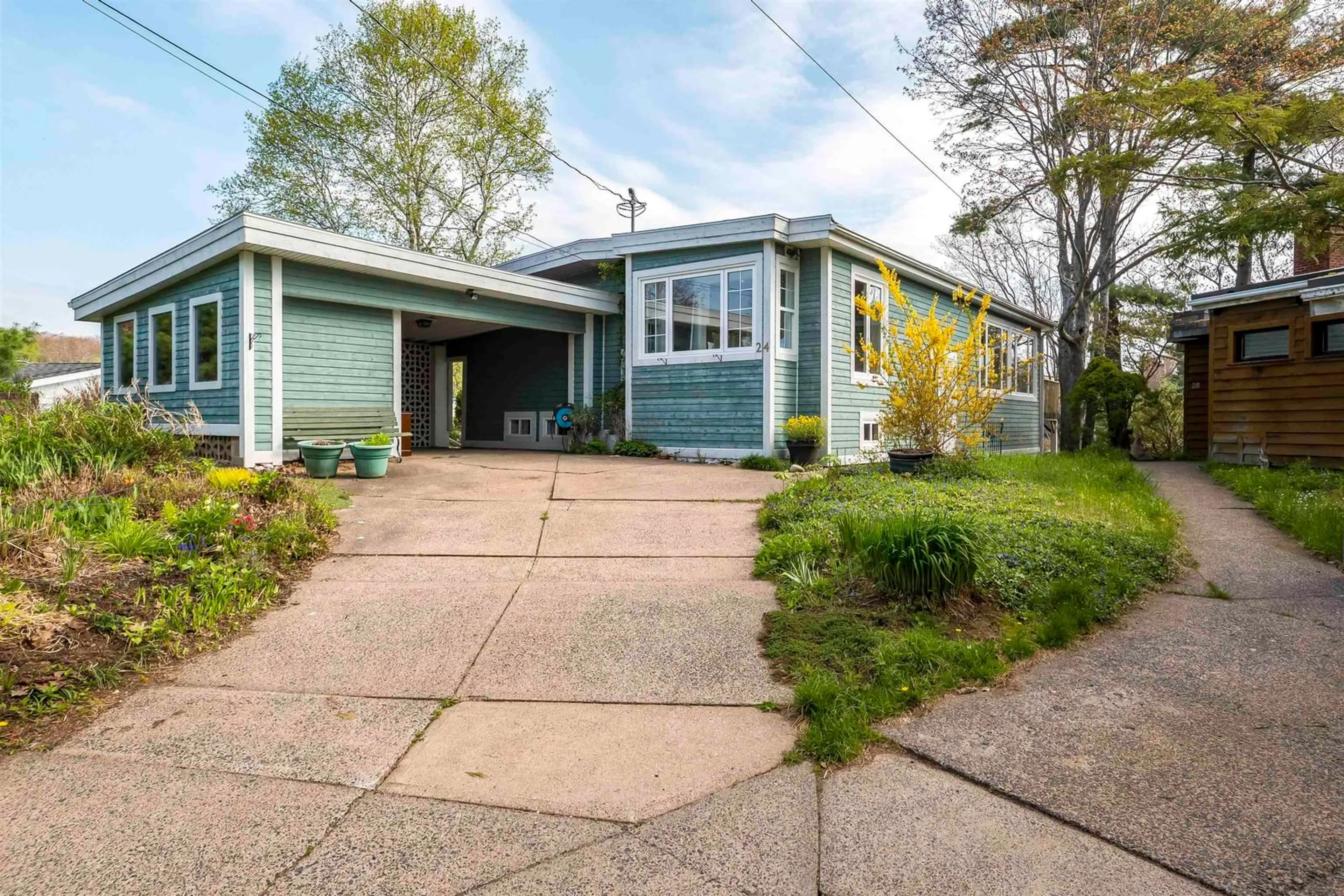 Home with vinyl exterior material, street for 24 Birchview Dr, Halifax Nova Scotia B3P 1G4