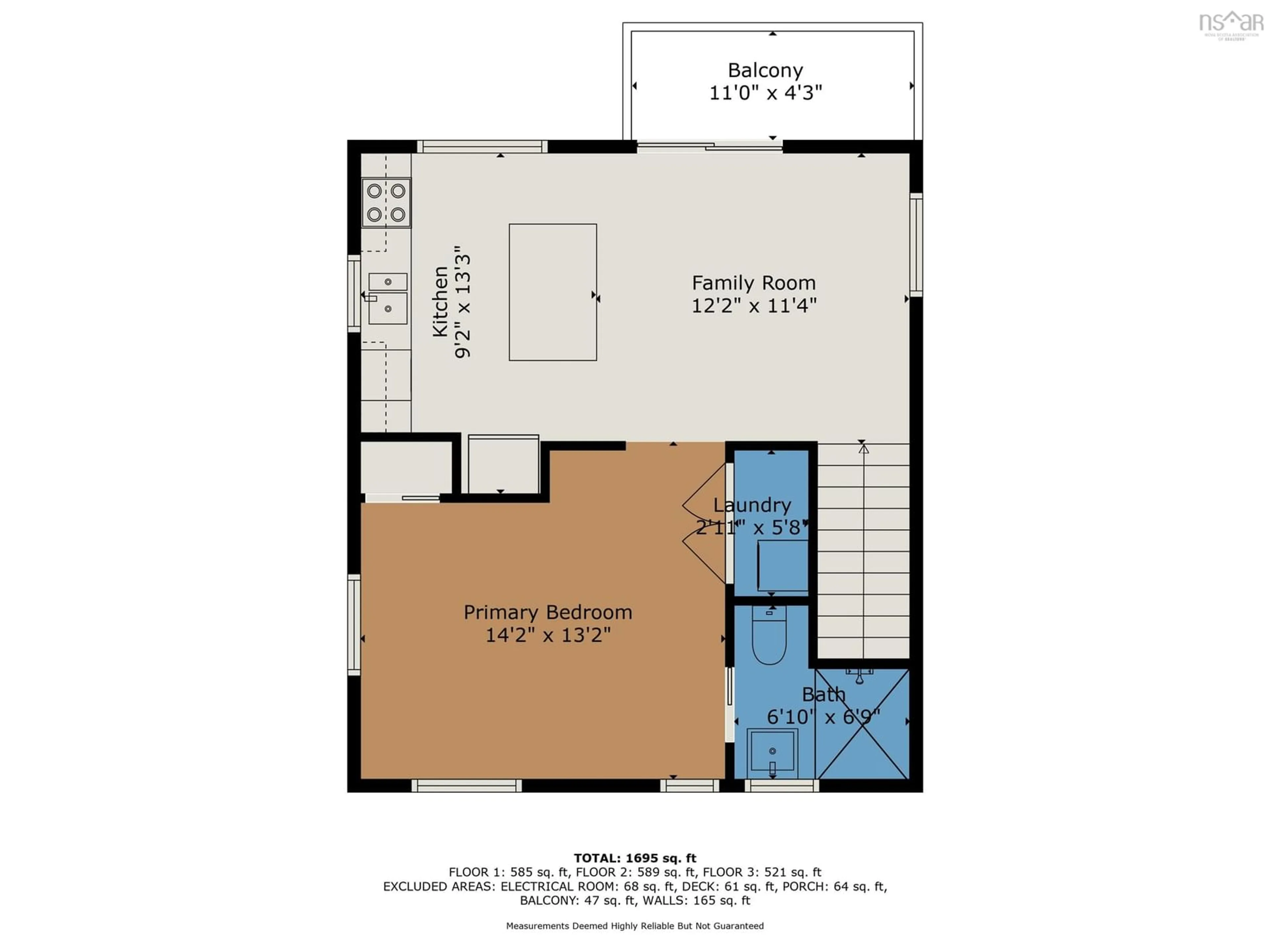 Floor plan for 6168 6170 North St, Halifax Peninsula Nova Scotia B3K 1P3