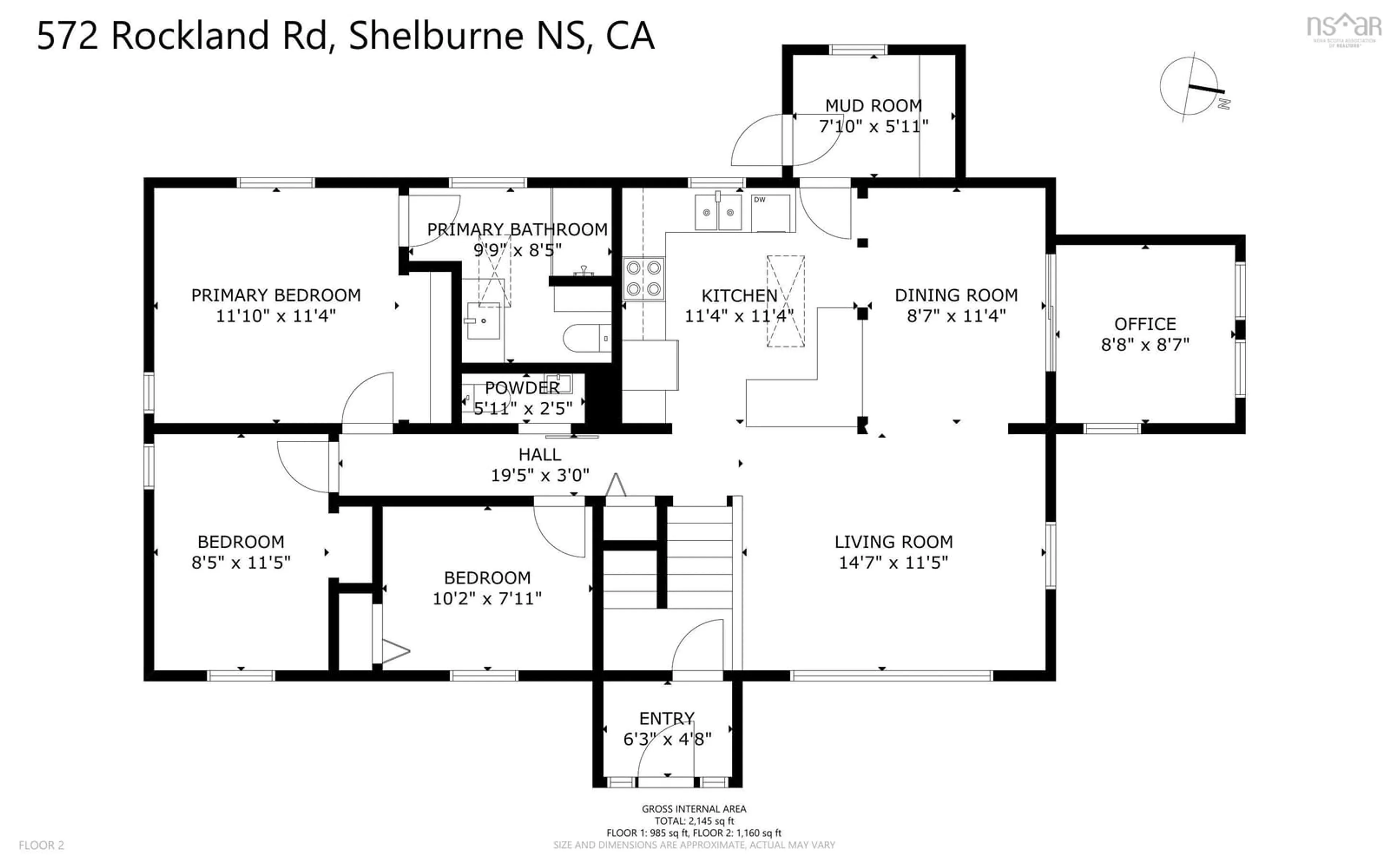 Floor plan for 572 Rockland Rd, Rockland Nova Scotia B0T 1V0